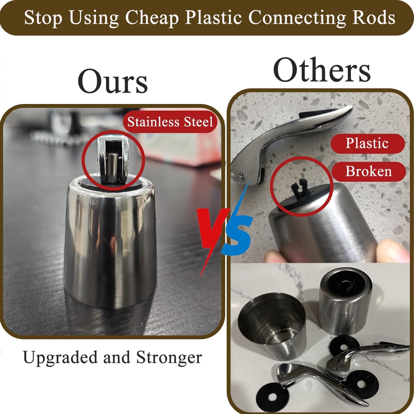Pafusen Wine Stoppers Set of 4, Stainless Steel Wine Bottle Stopper with Silicone Seal, Reusable Wine Freshness Keep, Wine Saver Wine Bottle Sealer Stopper, Wine Accessories Gift (4 Pack, Silver)