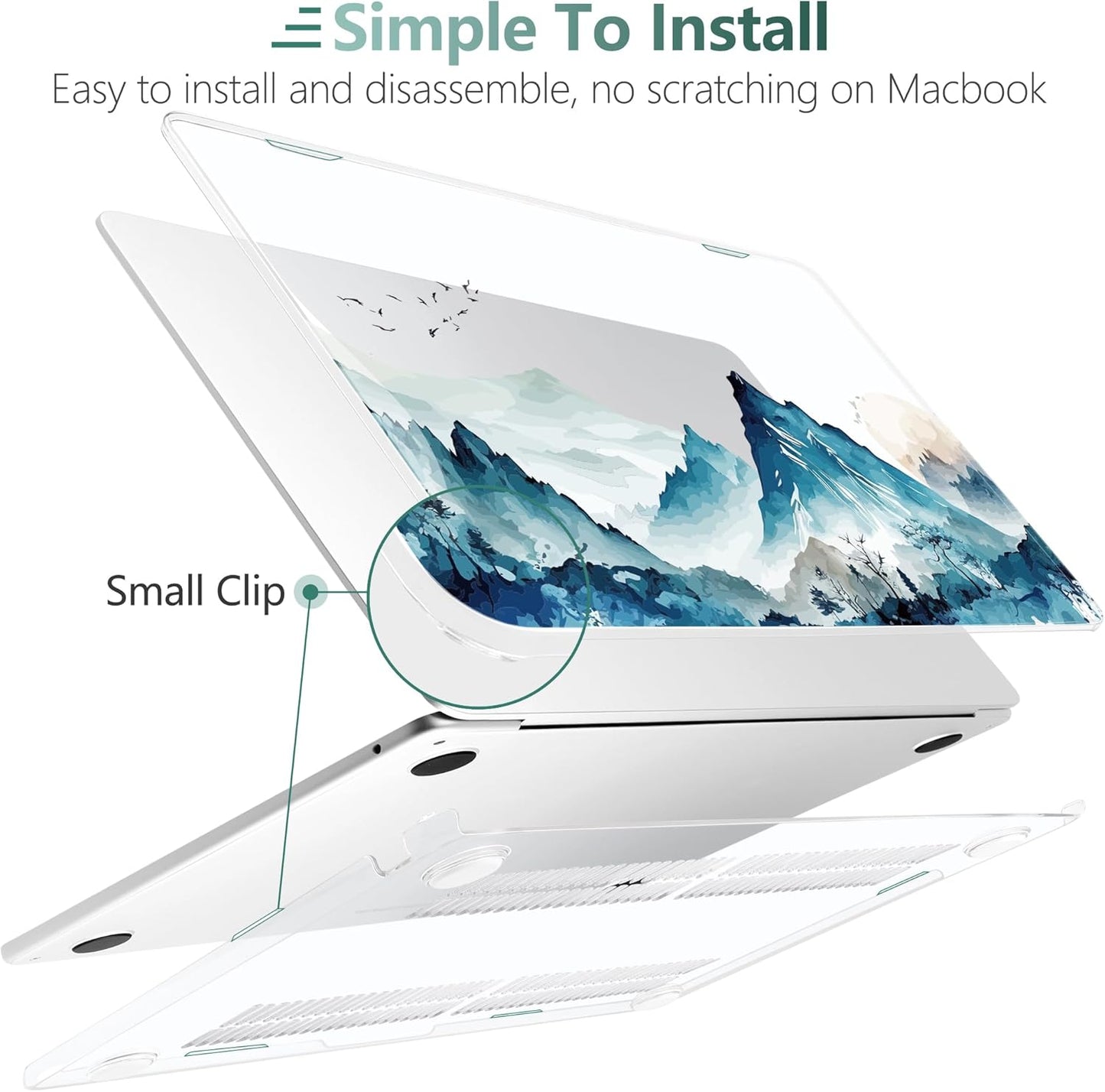 DONGKE M5 15 inch 2026 2025-2023 A3448 A3241 A3114 A2941 M4 M3 M2 Compatible with MacBook Air Case Liquid Retina
