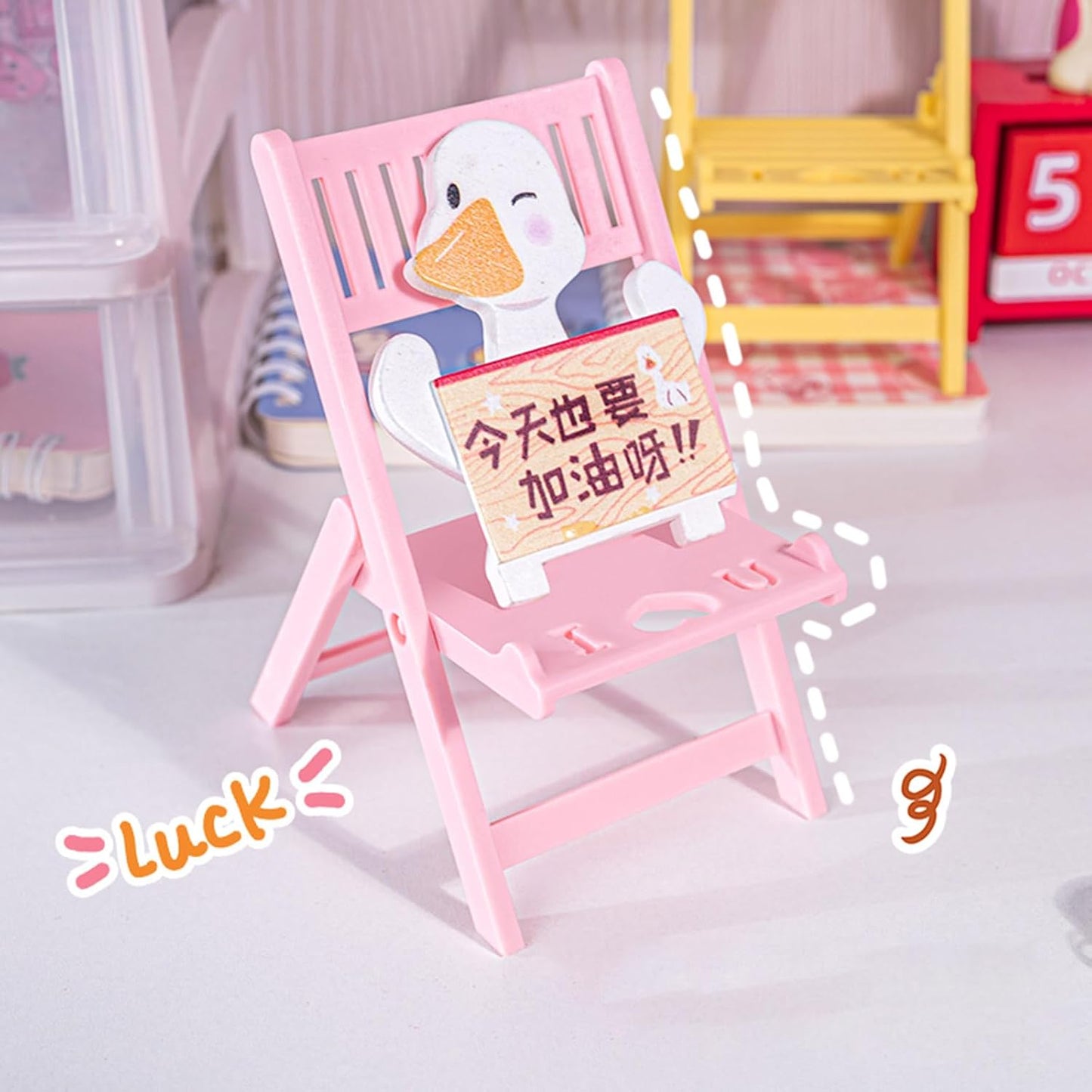 BOGEEL Foldable Chair Phone Stand Portable Holder and Adjustable Phone Stand for Smartphones,Plastic