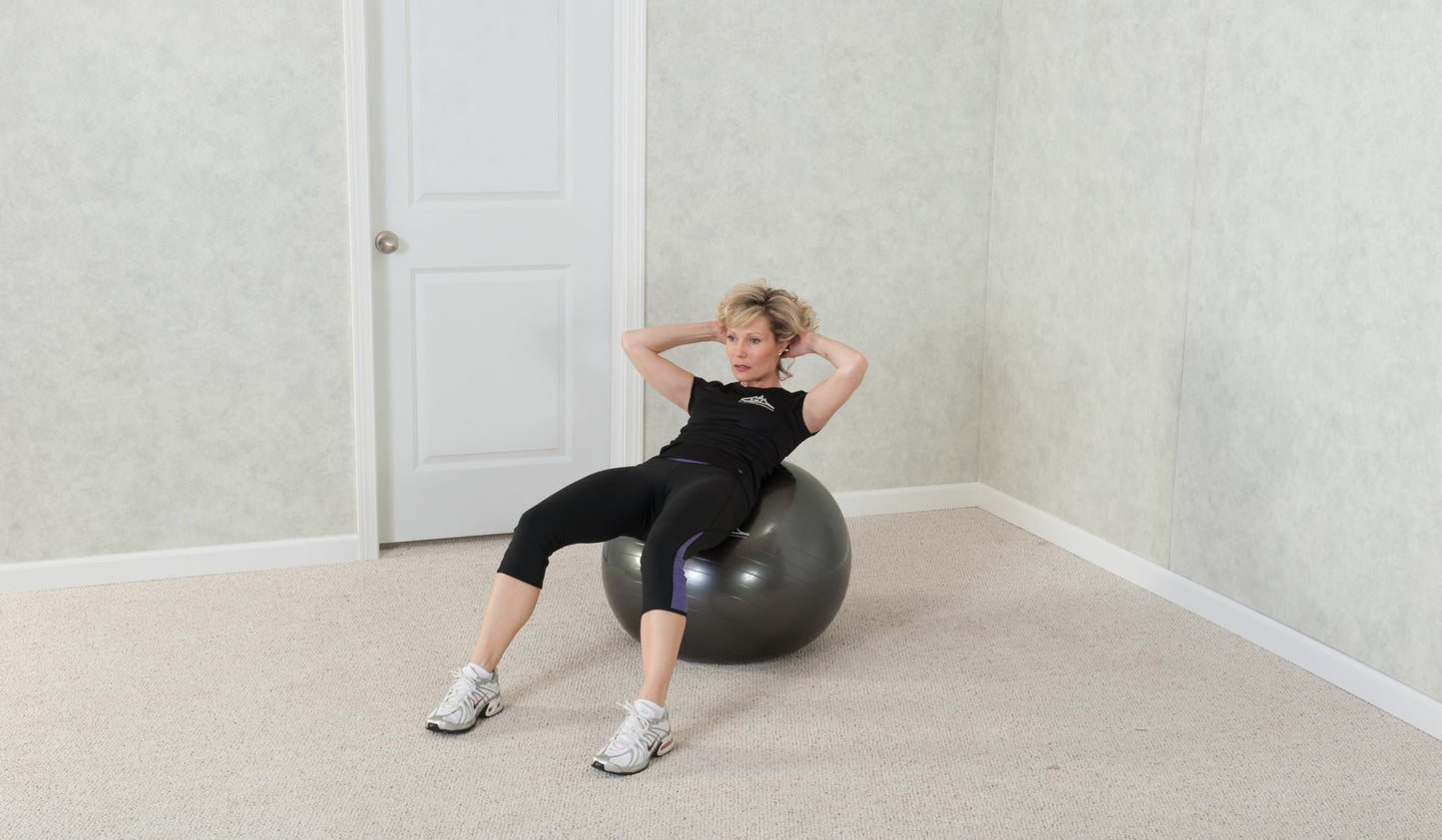 Black Mountain Products Professional Grade Stability Ball - Pro Series 1000Lbs Anti-Burst 2000Lbs Static Weight Capacity Blue