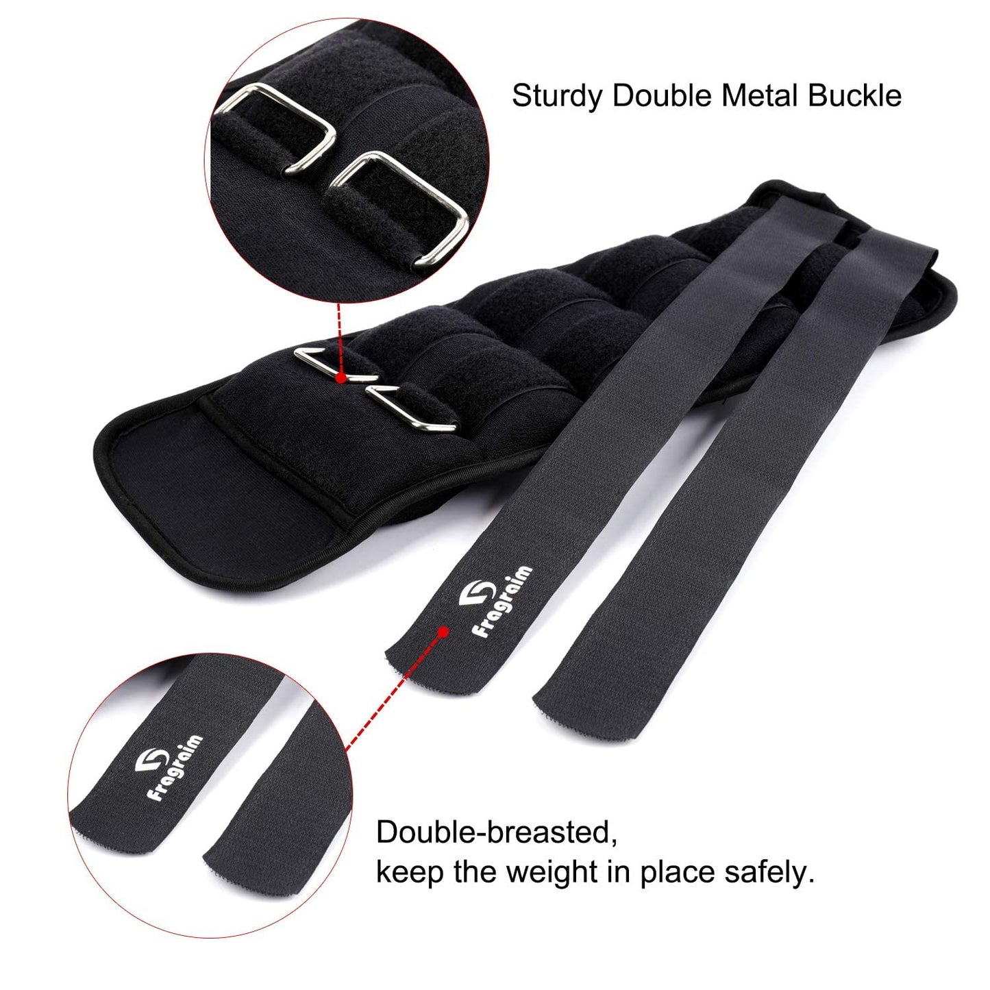 Ankle Weights, Wrist Arm Leg Weights 10 LBS x 2 for Women, Kids and Men, Comfortable and Soft, Perfect for Dancing, Running, Walking, Fitness, Workout (Black)