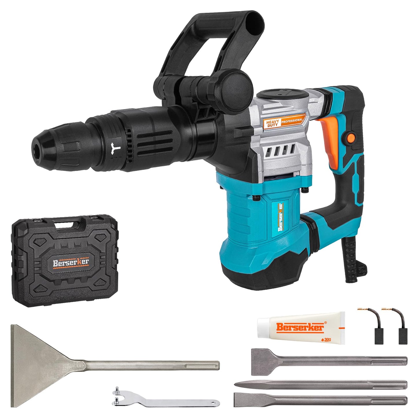 Berserker 16-Pound SDS-Max Demolition Jack Hammer with 6 x 15 In. SDS Max Wide Scaling Chisel