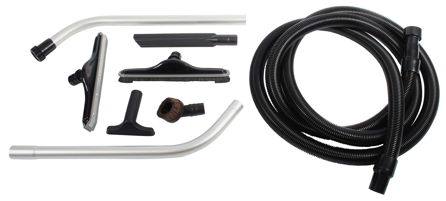 Cen-Tec Systems 95523 20 Ft. Contractor Grade Shop Vacuum Hose and Complete Attachment Kit, Black