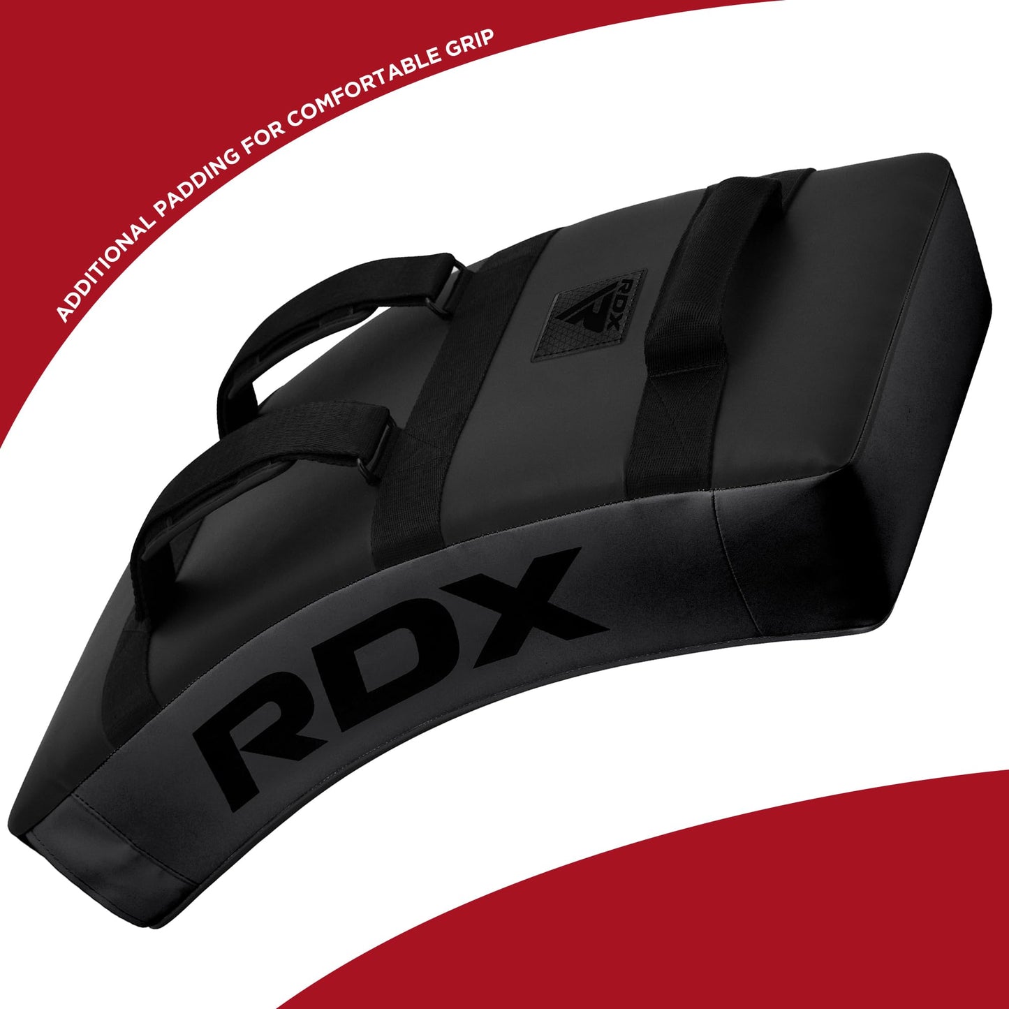 RDX Kick Shield Muay Thai Kickboxing, 60CM Large Heavy Curved Kicking Striking Body Pad, Punching Foot Target MMA Boxing Training, 3 Padded Handles, Martial Arts Karate TKD Taekwondo (ONE PAD ONLY)