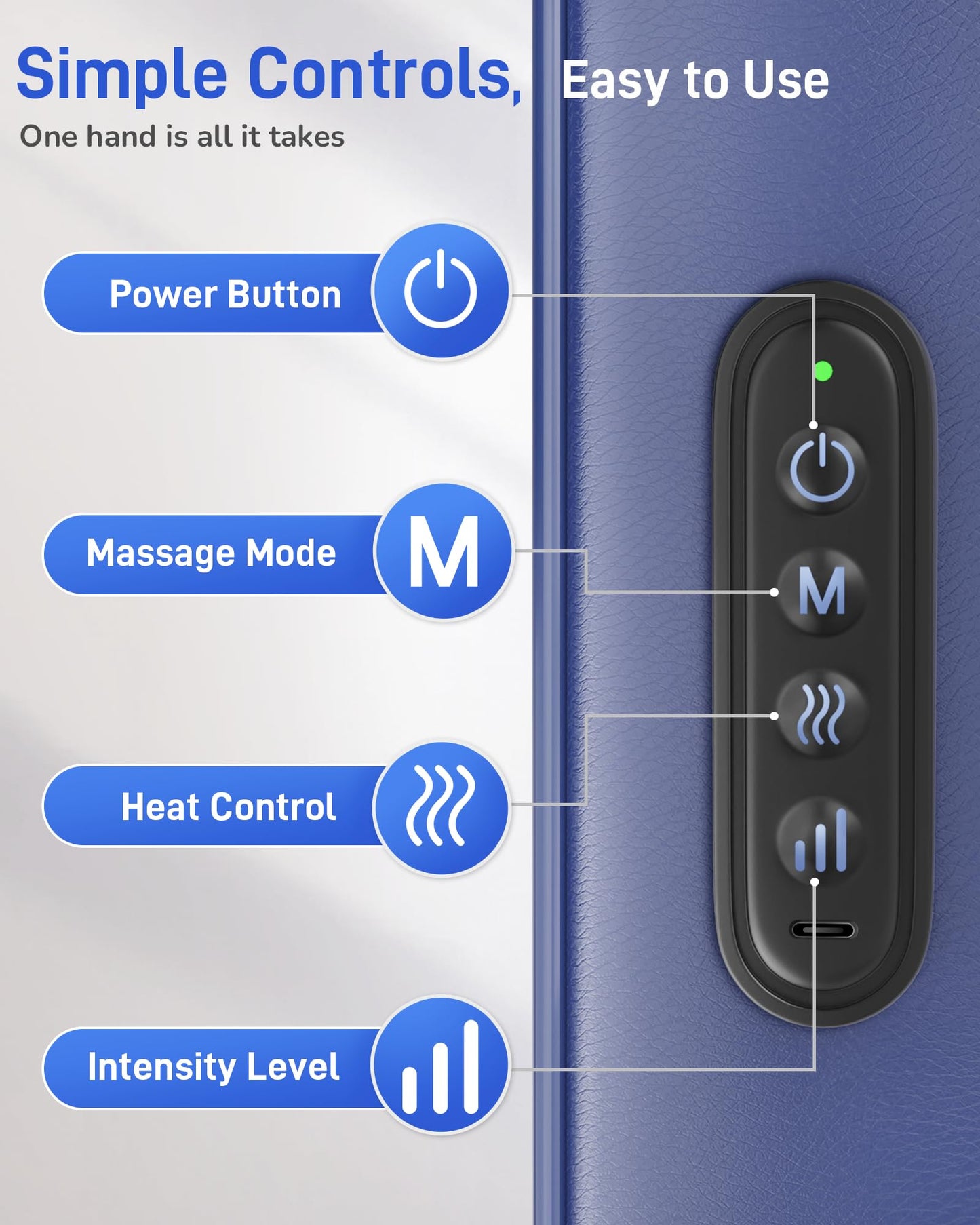 Musugy Neck Massager with Heat : Cordless Neck and Shoulder Massager for Pain Relief Deep Tissue - 3 Modes, 2 Intensity & 2 Heat, Daily Comfort for Desk Workers, At-Home Use, Women, Men
