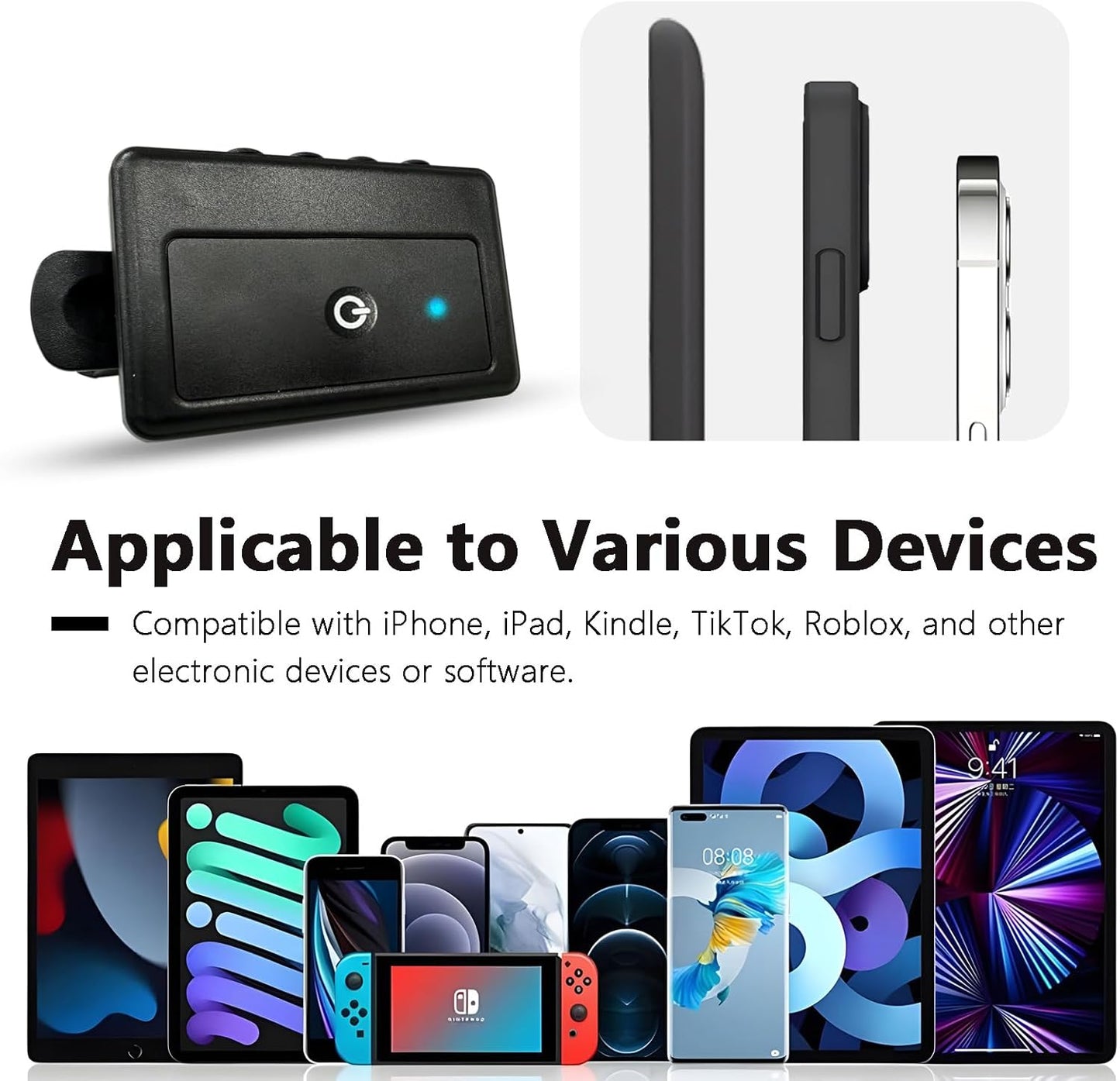 MuagoChic Remote Control Page Turner for Kindle Reading-Remotely Click Page Turner for iPhone.iPad,Taking Photos