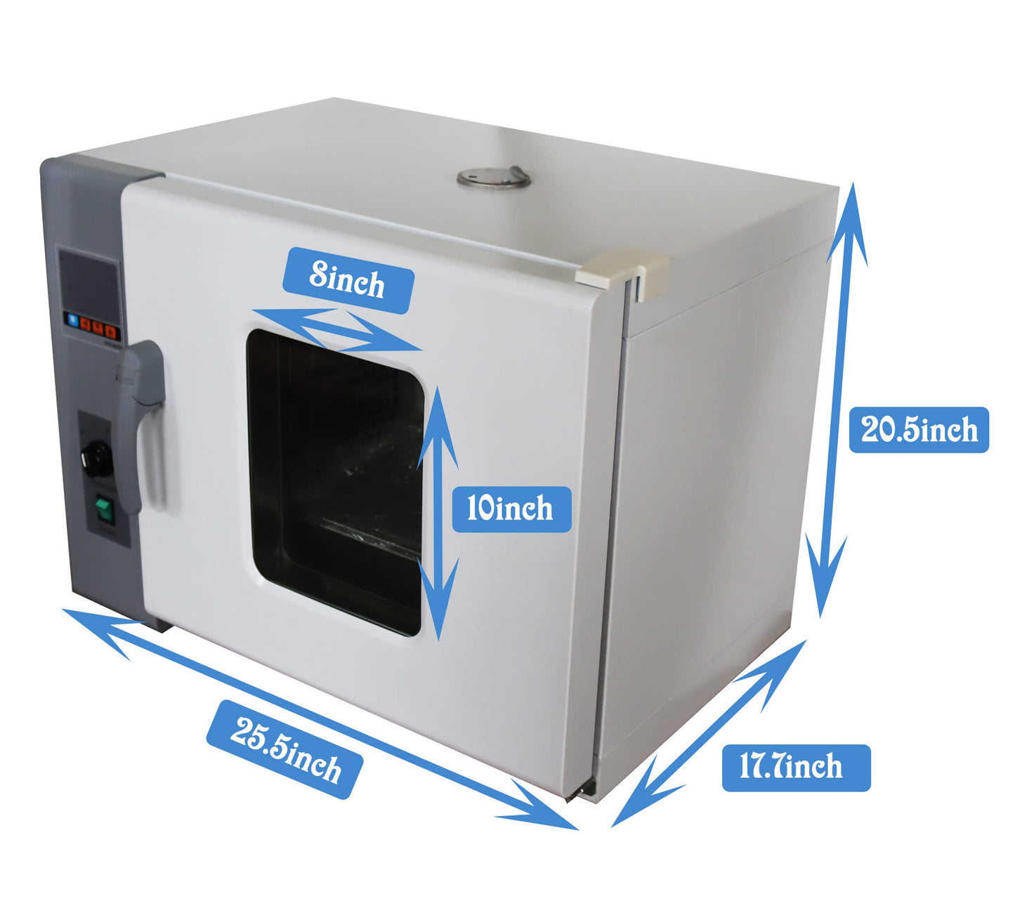 INTBUYING 220V Digital Forced Air Convection Drying Oven Heat Industrial Lab Temperature Control Adjustable Fan Speed (13.4X13.8X13.8inch Chamber)