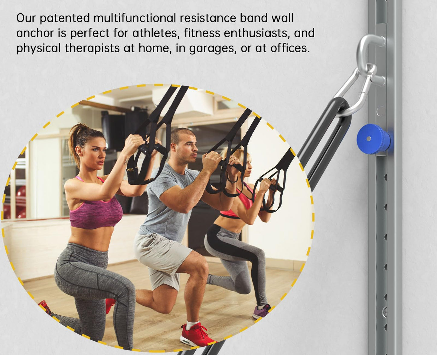Wall Mount Anchor for Resistance Bands – Adjustable 40" Track with 35 Locking Positions, Heavy Duty Home Gym System – 400+ lbs Capacity, Hardware Included（1 Track）