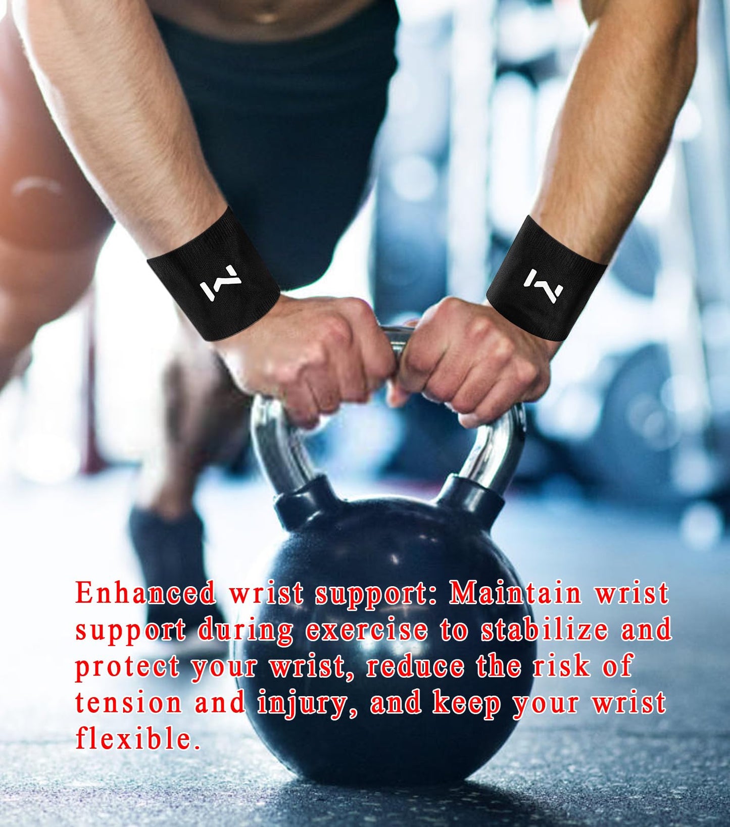 FVVWVV 2 Pairs Wrist Compression Sleeve, Black White Elastic Wristbands, Soft Wrist Support Brace for Tendonitis, Arthritis, Sprains Pain Relief, Great for Fitness, Sports, Daily Use