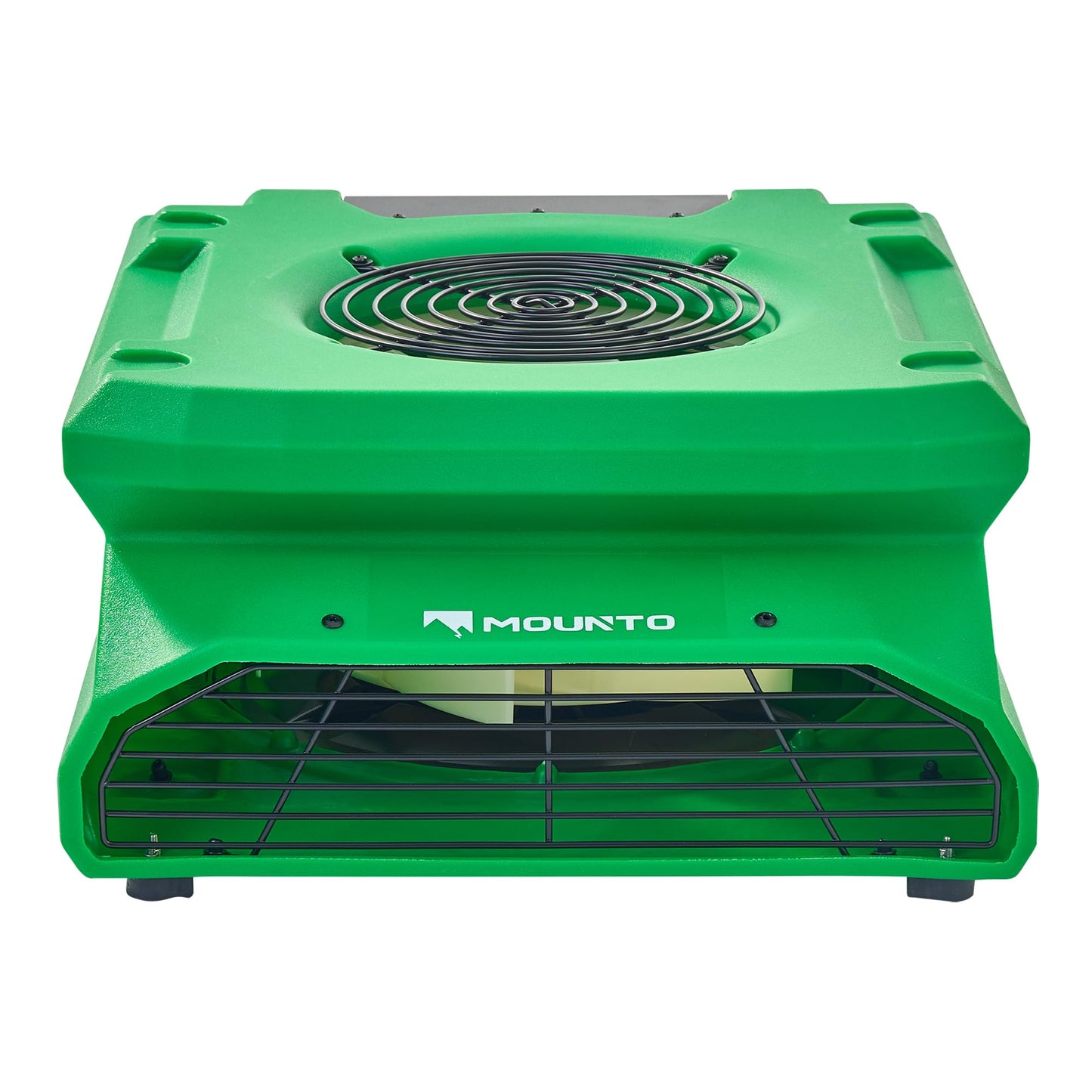 MOUNTO 1/4 HP 1200 CFM Low Profile Air Mover, 2-Speed Carpet Dryer Floor Fan with Dual GFCI Outlets, Stackable Lightweight Blower for Water Damage Restoration (Green)