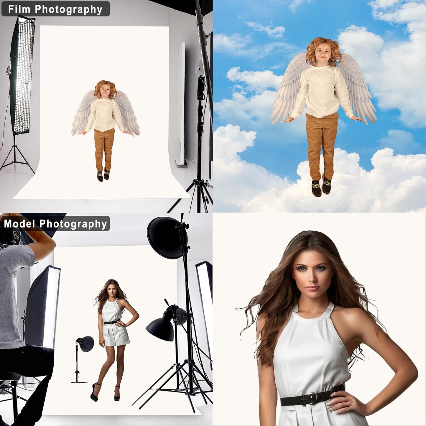 LYLYCTY 6X9 Ivory Backdrop for Photoshoot Professional Photo Backdrop Background Curtain for Product Photography