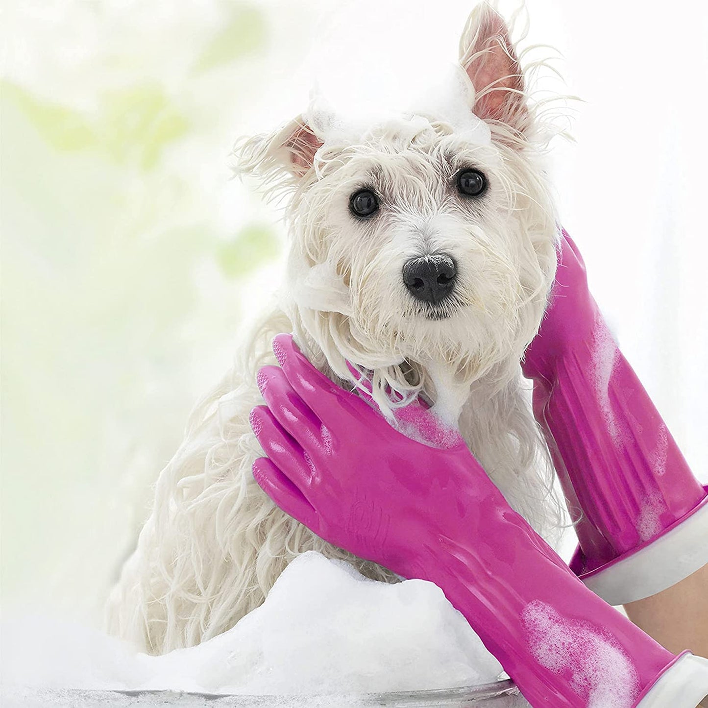 PLAYTEX Living Drip-Catch Cuff Reusable Rubber Gloves for Household Cleaning – Medium Size, 3-Pack