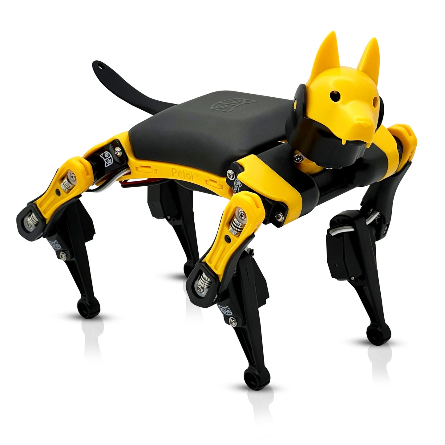 Petoi Programmable Robot Dog Bittle X V2 Lite Servo | Coding Smart Robot Dog Kit, Voice Controlled, Quadruped Interactive Robot for Kids (Bittle X V2 - lite servos - pre-Assembled - Yellow + Black)