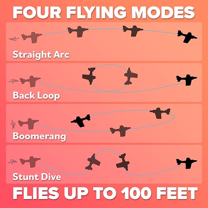 Foam Airplanes for Kids - Best Girl Toys Age 4 & Up - Engaging Toy for 7 Year Old Girl Birthday Gifts - Stocking Stuffers for Girls All Ages - Fun Sports Toy & Party Favors & Outdoor Toys Age 6-8
