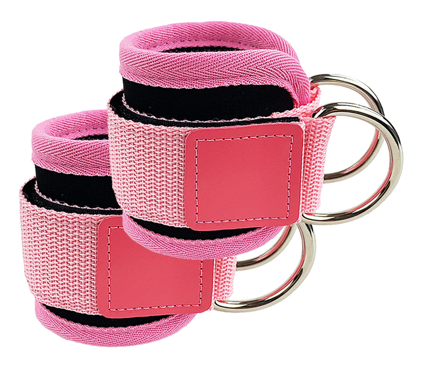 SUJAYU Ankle Strap for Cable Machine, 1 Pair Ankle Bands for Working Out Ankle Cuffs for Cable Machine, Adjustable Cable Kickback Ankle Strap, Gym Accessories for Women (Pink)