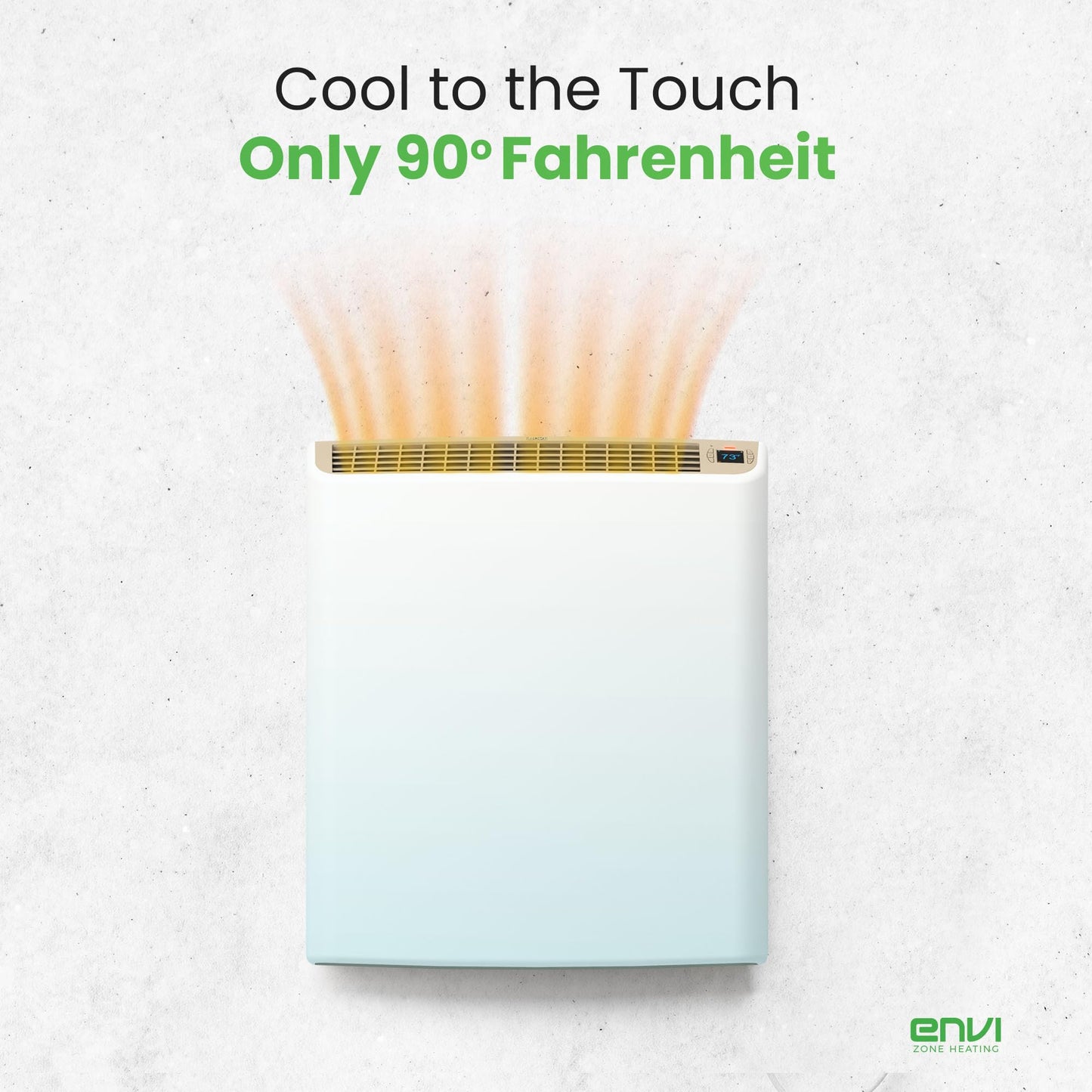 Smart EnviMAX 1000W Wi-fi Plug-in Electric Wall Heater - Energy Efficient Smart Heaters for Large Rooms - App Controlled Electric Heater with Thermal Shut Off Switch - Works with Alexa & Google Home