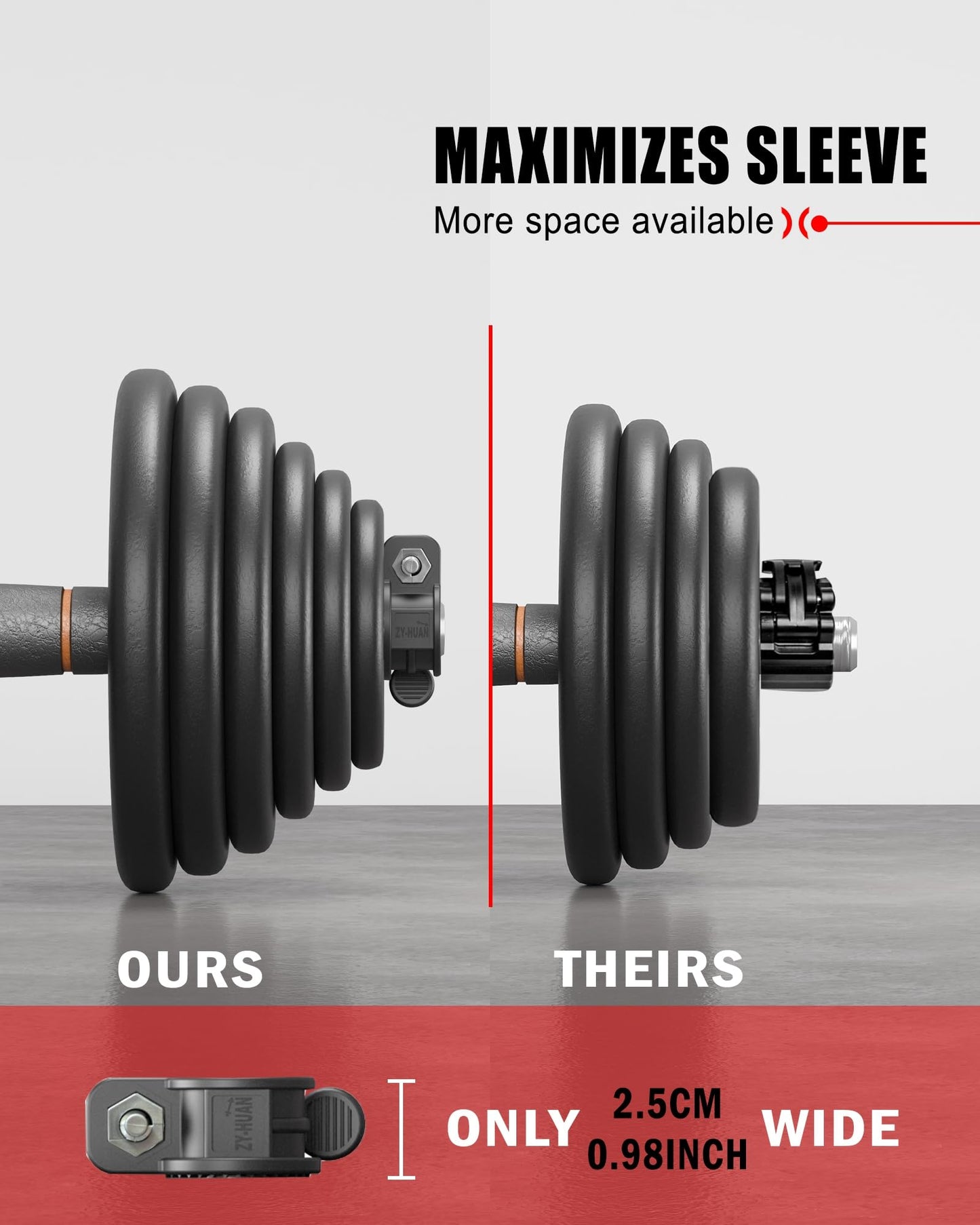 ZY-HUAN mini Barbell Clips 1 inch I Multi-Size Adjustable Barbell Collar I 1 inch Barbell ClampsIQuick Release Weight Clips Pair of Locking for Dumbbell Bar