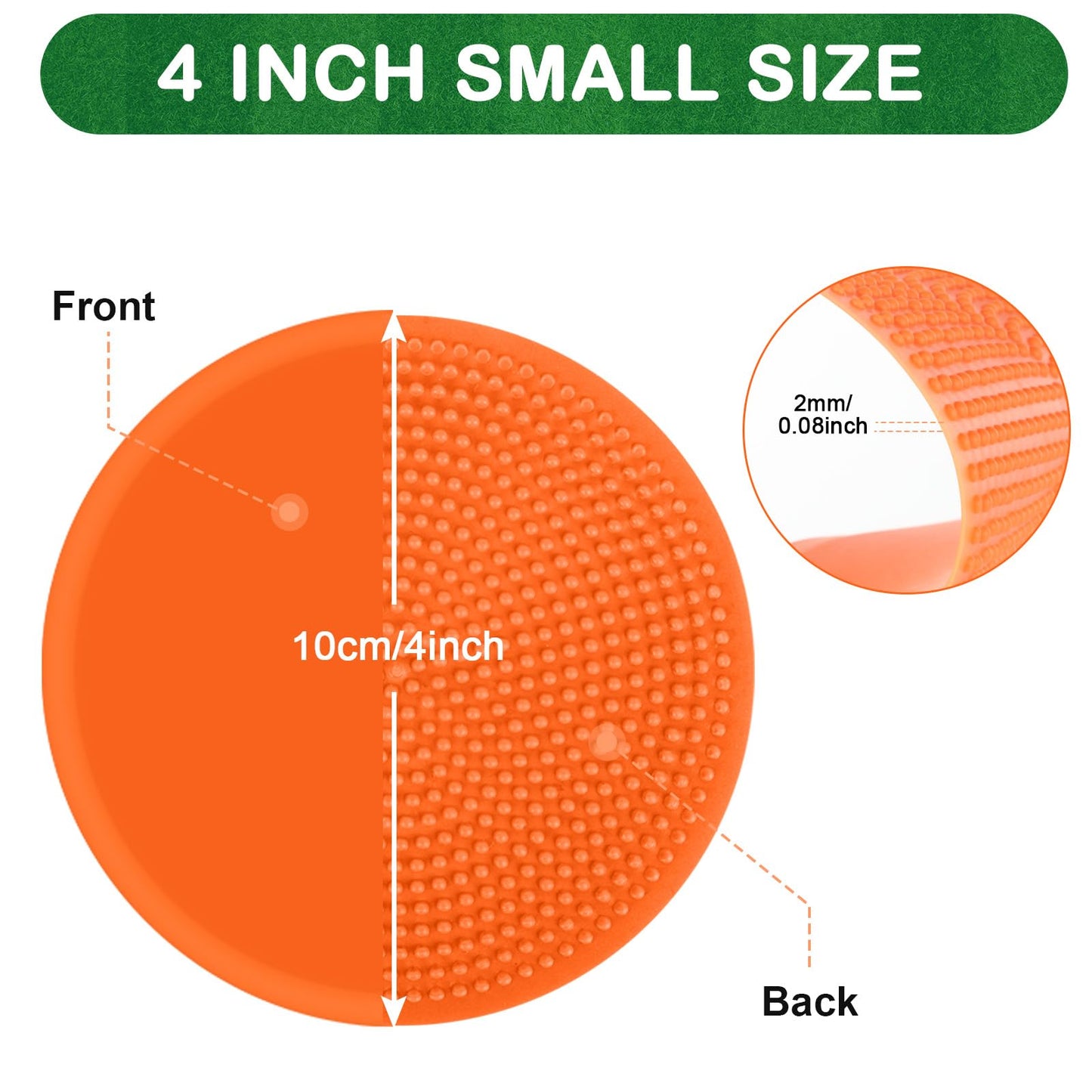 TuXHui Poly Spots 4 inch Flat Cones Spot Markers for Gym/PE Training, Dance, 24 Pcs Non-Slip Rubber Floor Dots Flat Disc Markers for Soccer Basketball Sports Agility Drills, Classroom Activities
