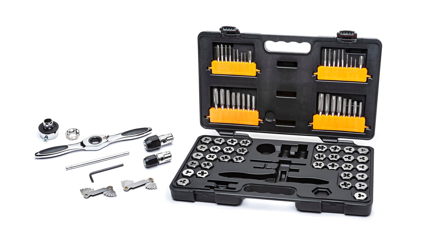 GEARWRENCH 77 Piece SAE/Metric Ratcheting Tap and Die Set -3887