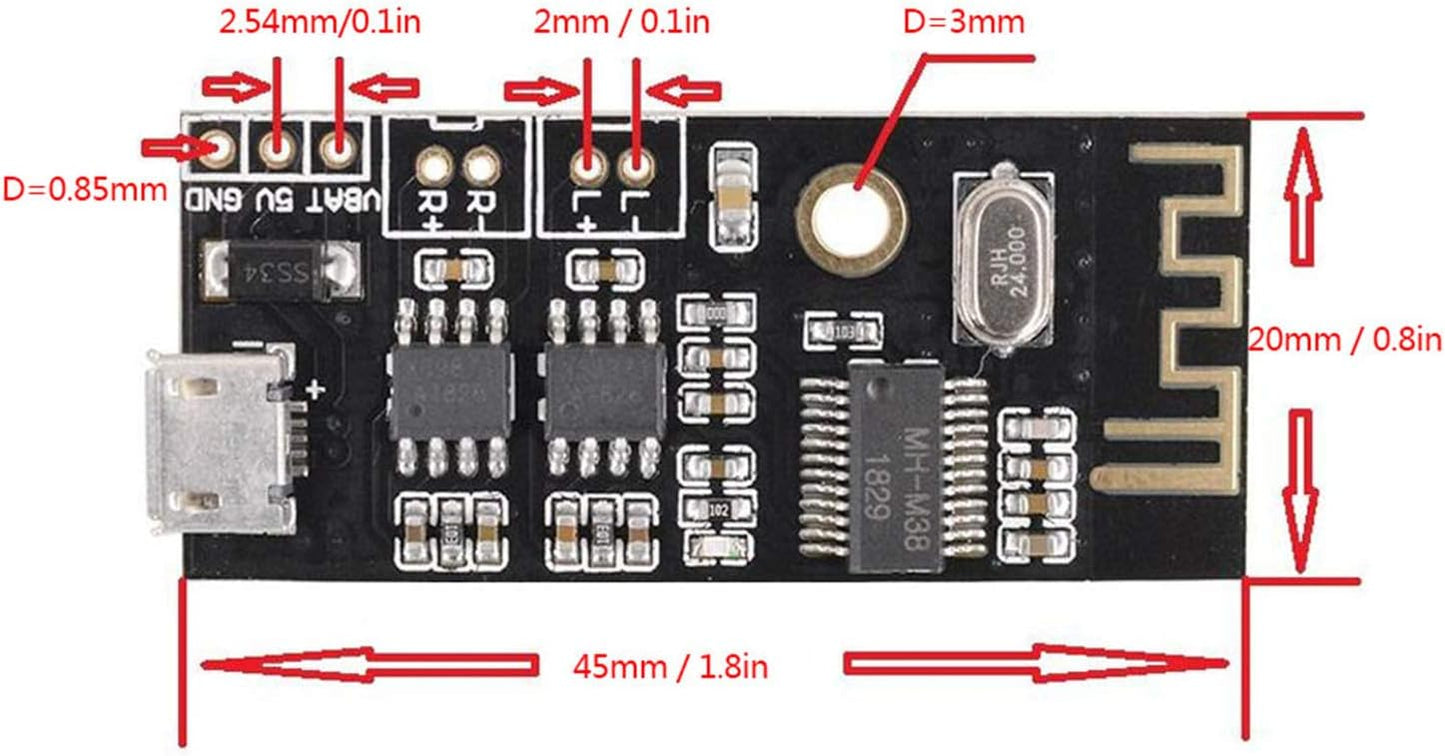 MH-MX8 Board(M38 5W Module, Headphone Version, Lossless Decoder Kit, Plug and Play, for Audio Receiver with amplifier