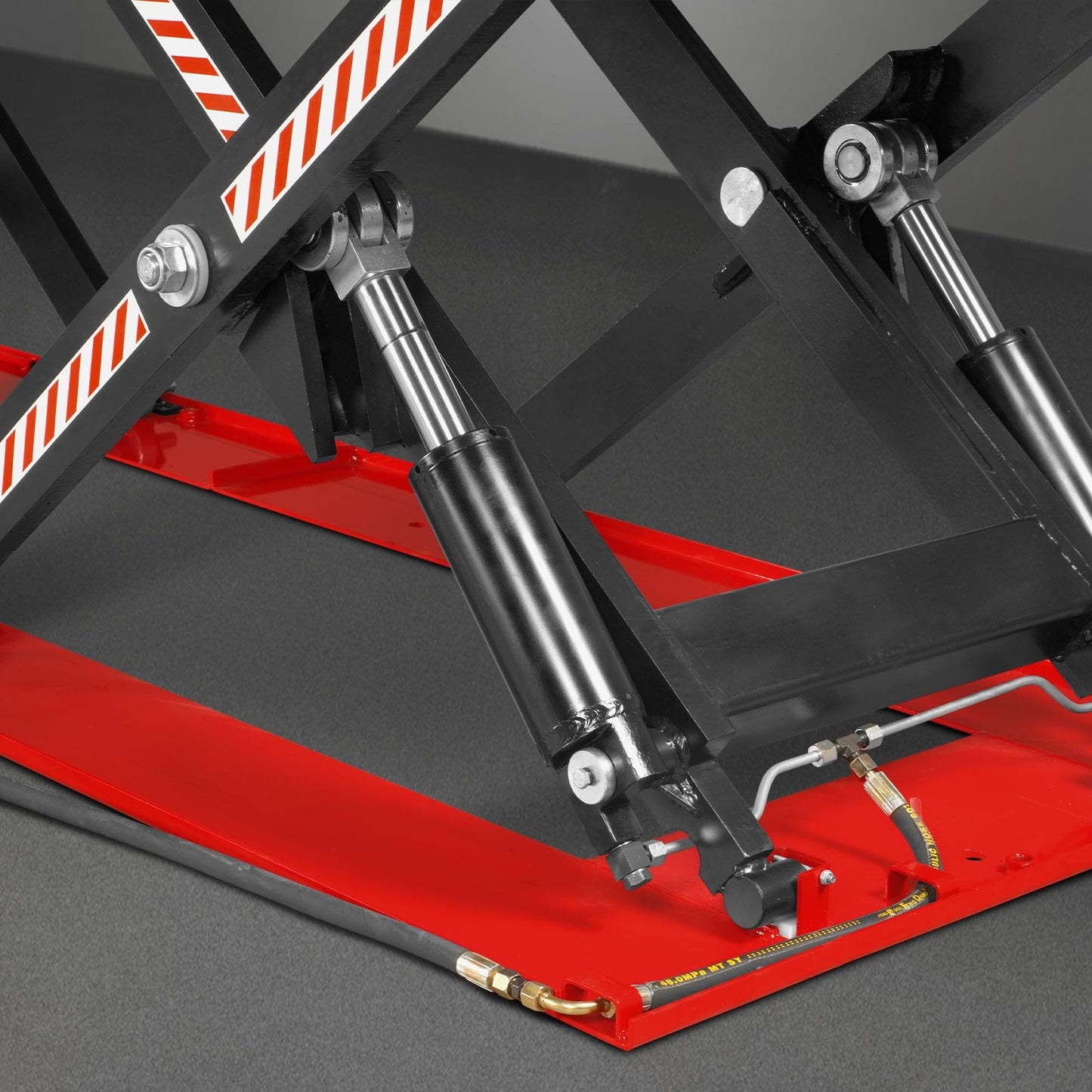 Mechmaxx Stationary Electric Hydraulic Parallel Double Scissor Lift Table 6600lb Capacity, 112.9” x 39.4”Platform, 34.3”Lift Height,UL Certified Motor,Model ELT66P