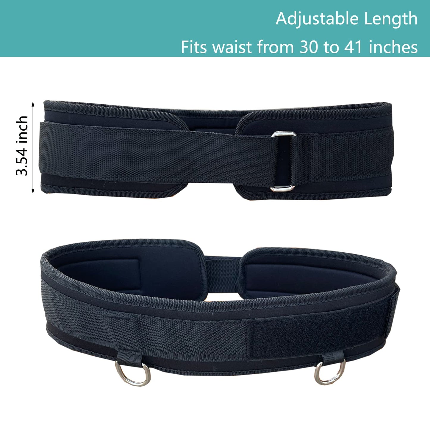 CORECISE Weighted Training Waist Belt for Pulling Sled and Tires,Workout Belt for Speed Parachute (Waist Belt)