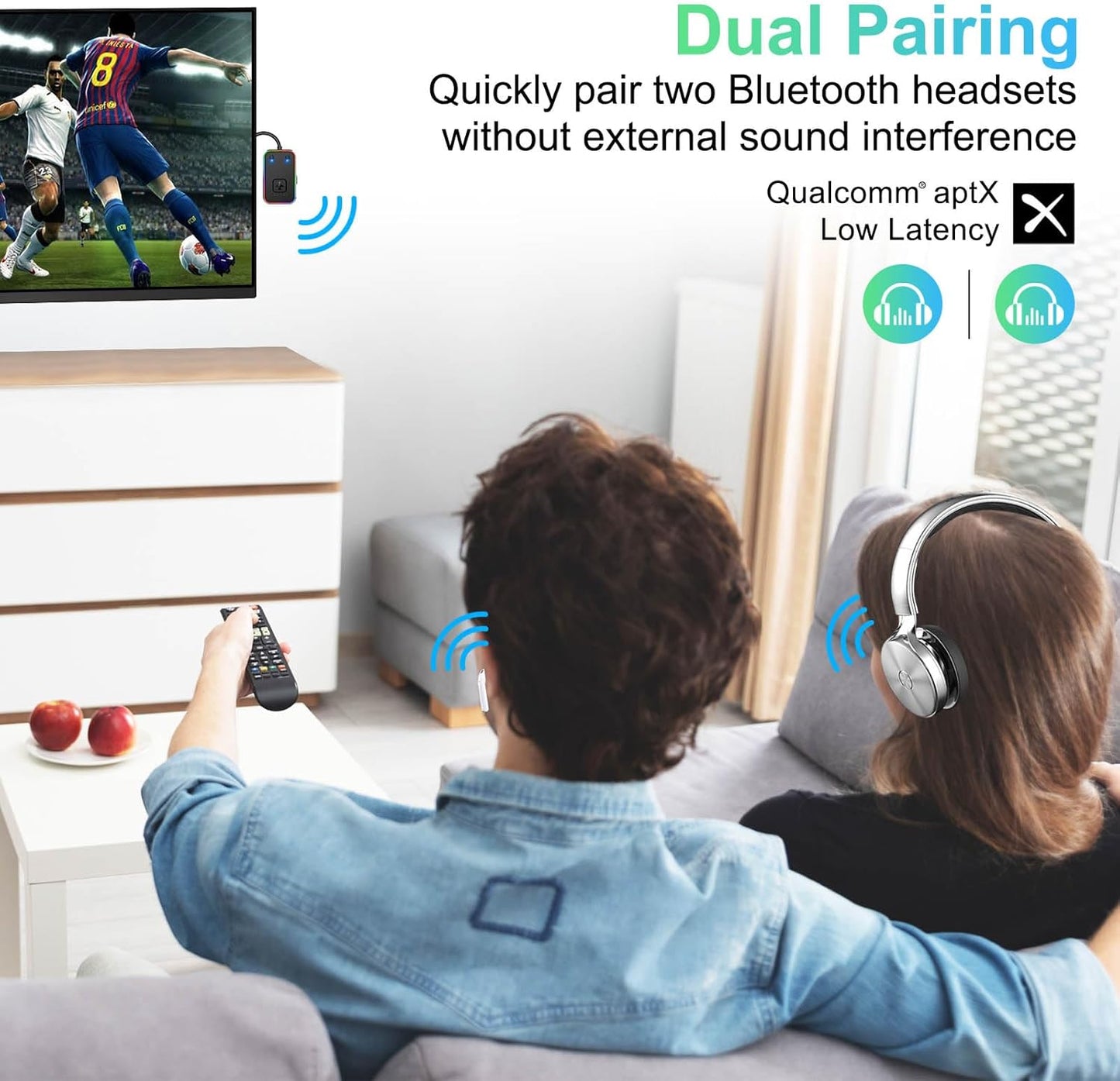 Beeitzie 2026 5.4 2 Ultra Airplane Bluetooth Transmitter aptX LL Low Latency, Supports Headphones Simultaneously
