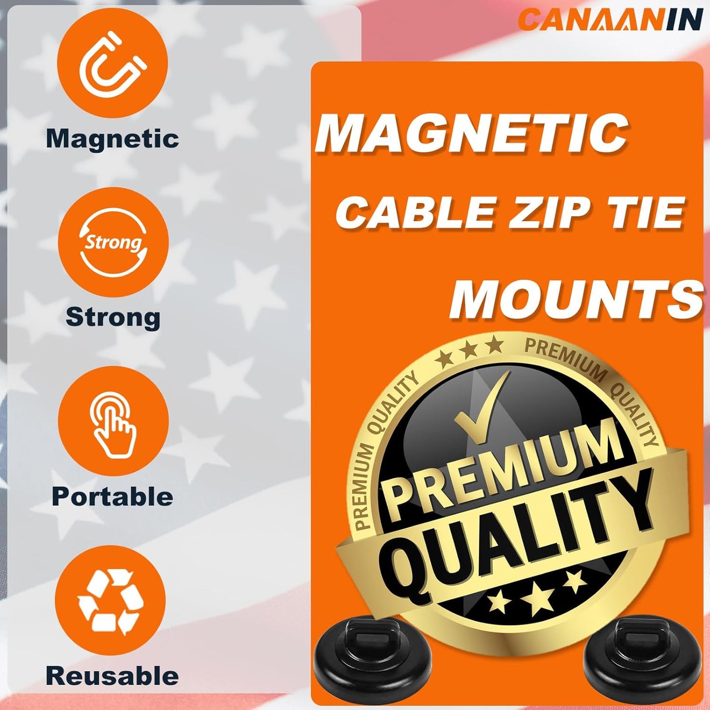 12 Magnet Zip Tie Mount Magnetic Zip Ties Mount Clips Base Holder Strong Multipurpose Wire Cable Holder Mount Wire