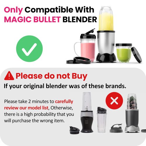 Adapter for Magic Bullet Blender And Ball Wide-Mouth Mason Jar - Blend Directly in a Mason Jar Replace Plastic Cup-Accessory for 250 Watt Magic Bullet Blender