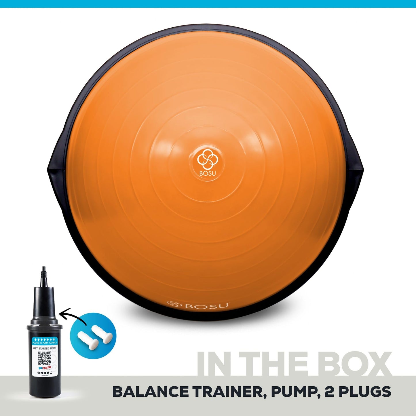 BOSU Balance Trainer, 65cm - Original Orange/Black (Gymnastics, 300lbs Capacity, Adult Age Range, Rubber Material)