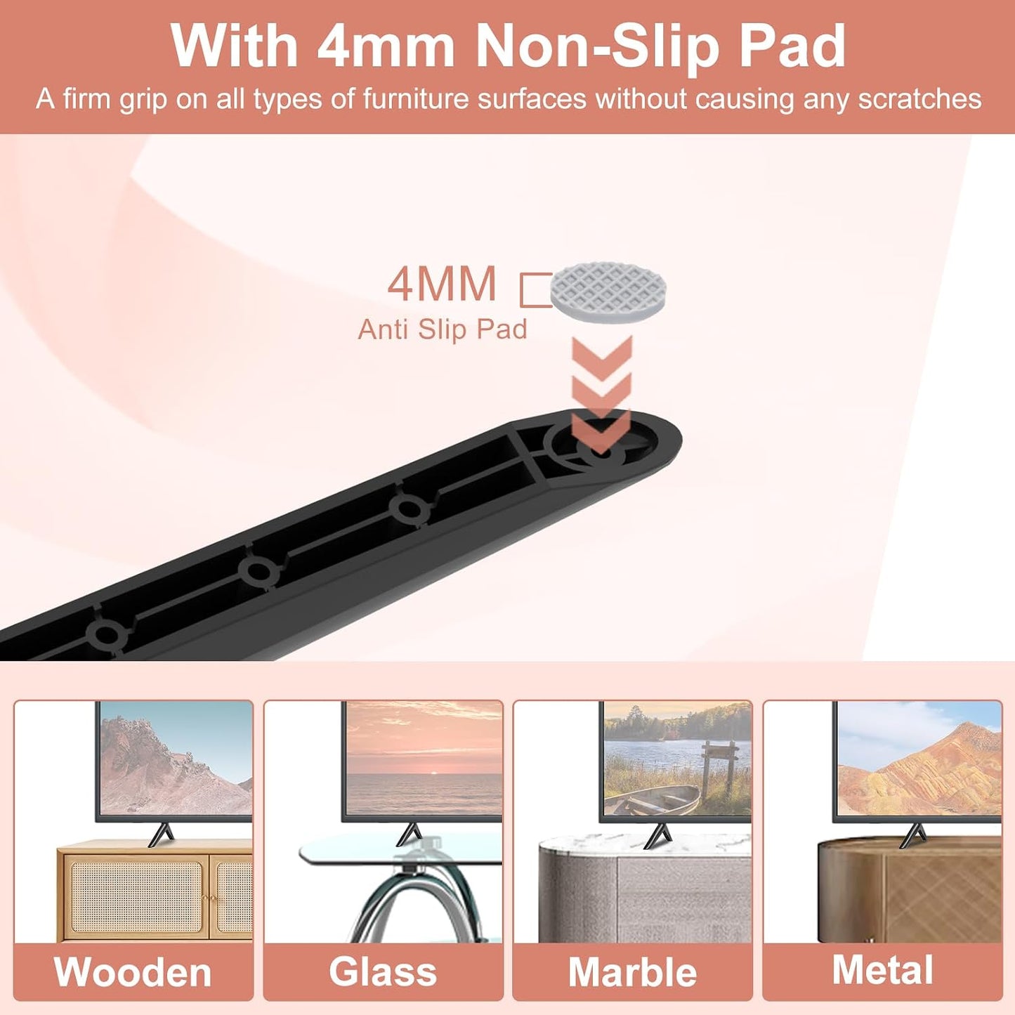 Maozhren 40" 43" 40H5590F 40H4F 40H3F9 40H4030F1 43H4F 43H4030F 43H4030F1 Set, TV Stand for Hisense TV Legs, Only
