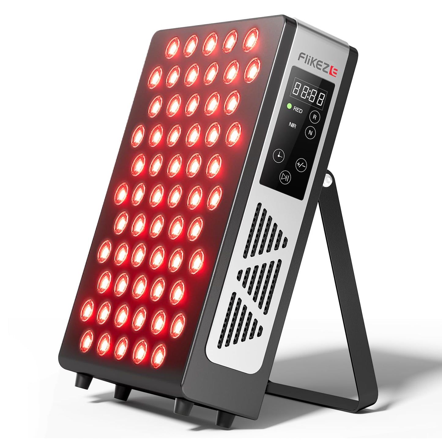 FLIKEZE 2026 Upgraded Red Light Therapy for Body Face, Dual Chip 660nm 850nm Red Light Panel with 3 Modes, Dimmable & Timer, Infrared Light Therapy for Home Office Gym, Basic 60 LEDs
