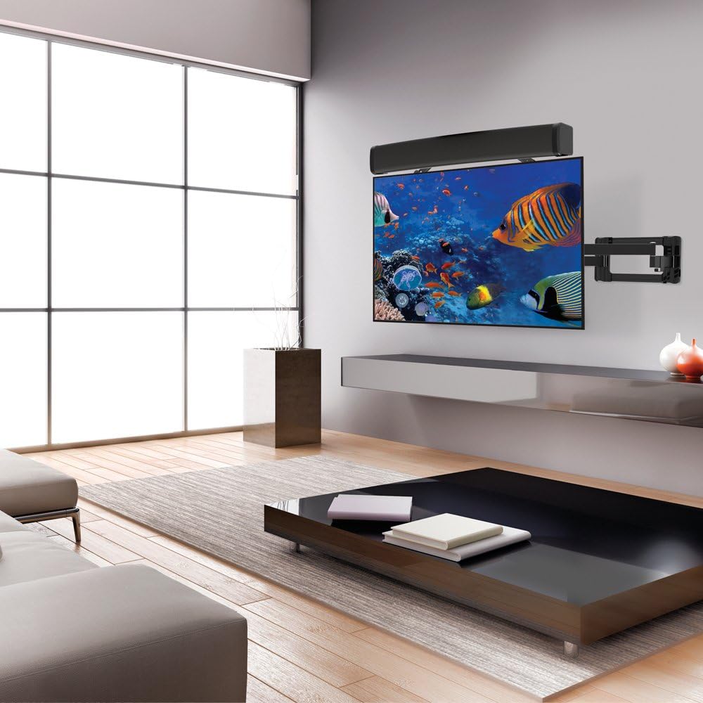 Barkan 13-80 inch, 14 lbs, Soundbar Mount, Adjustable Bracket for Mounting Above or Under The TV, Sizes Fits Most