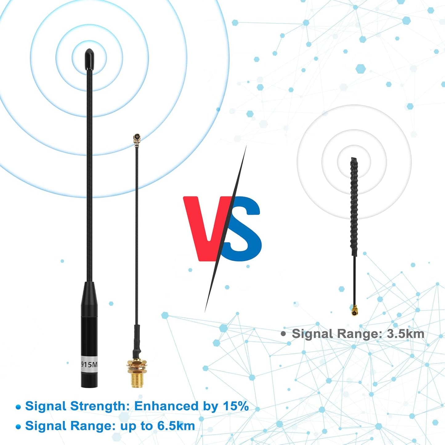 MakerHawk 915MHz 10dBi 17cm (2 Pack) Antenna Gain for Meshtastic LoRa Long Range Soft Whip Antenna, Omni SMA Male Black