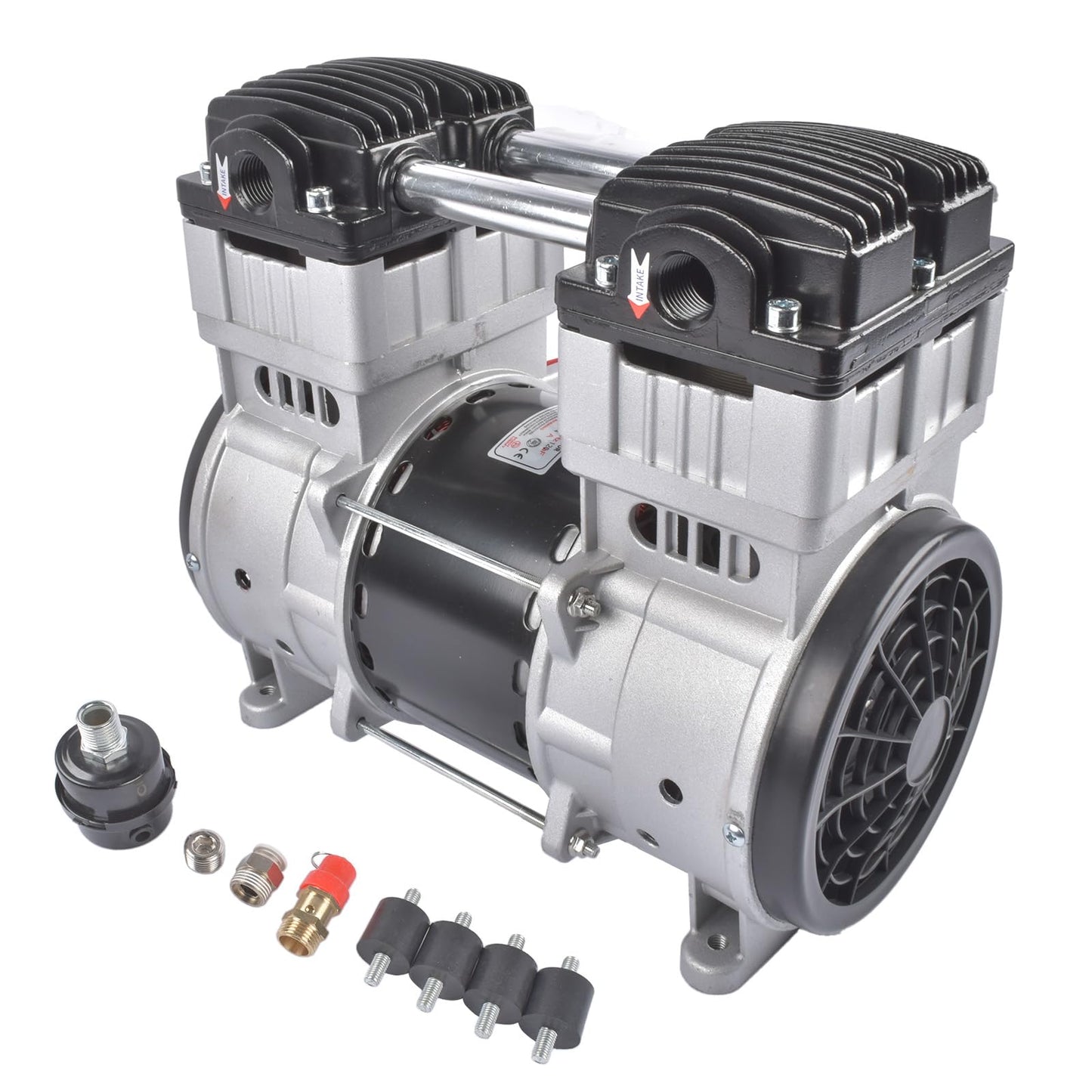 110 Volts 2 HP Electric Air Compressor 15 Amps SP-9421, SP9421 24 Gallons Ultra Quiet and Oil-Free Pump/Motor Mixizap