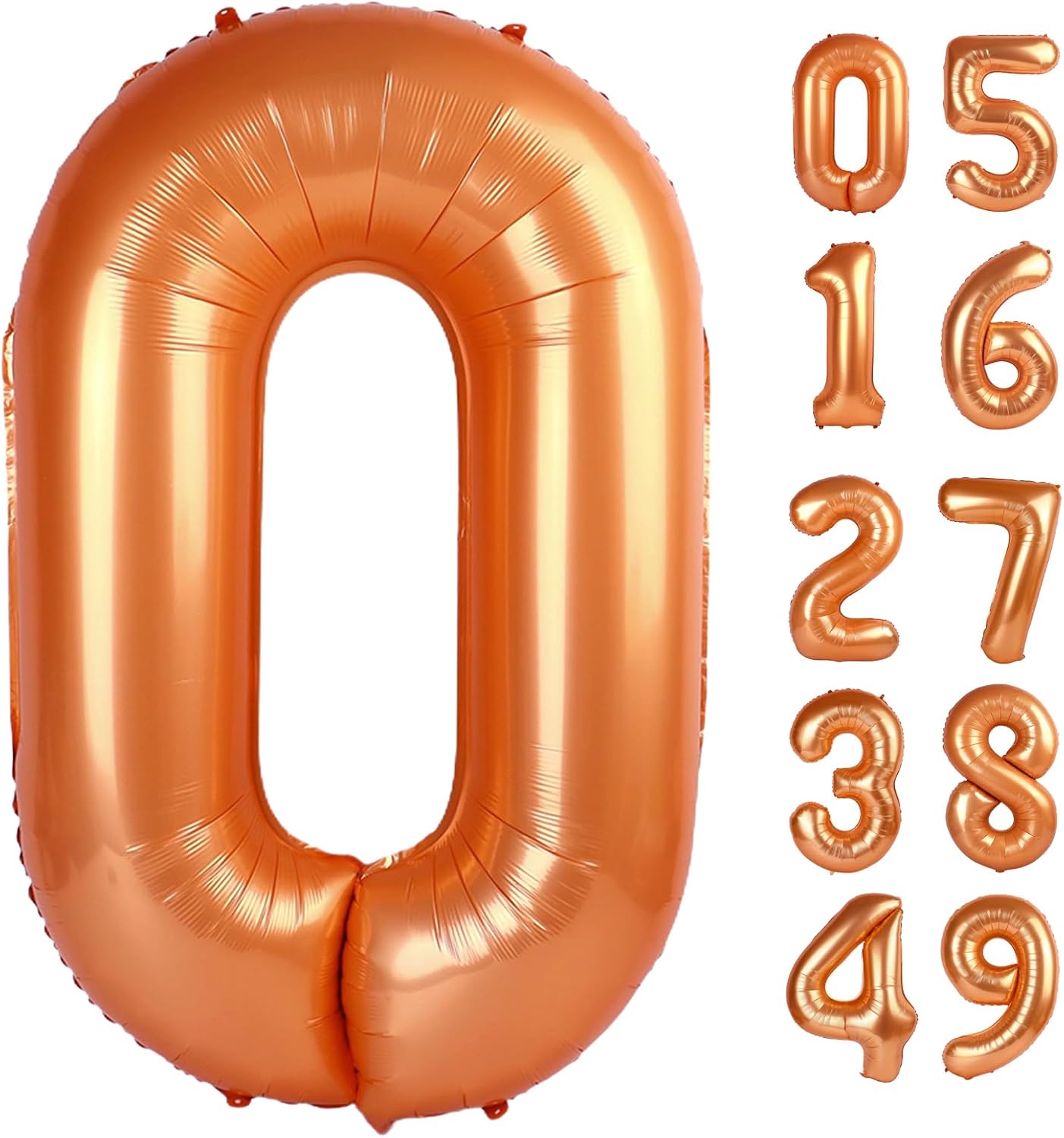 Orange Number Balloon by [Brand Name] - 40 Inch 0 Balloon for Birthday Celebrations | Perfect Party Decoration