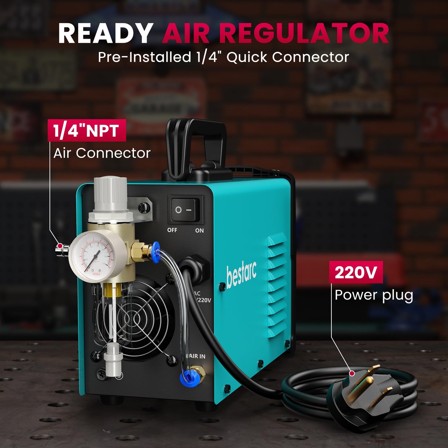 bestarc Plasma Cutter, [Pilot Arc][Large LED Display] 55A bestarc Plasma Cutter Machine 110/220V Dual Voltage, 5/8 Inch Clean Cut 3/4 Inch Max Cut, Post Flow Mesh Cut, 2T/4T for Beginners DIY
