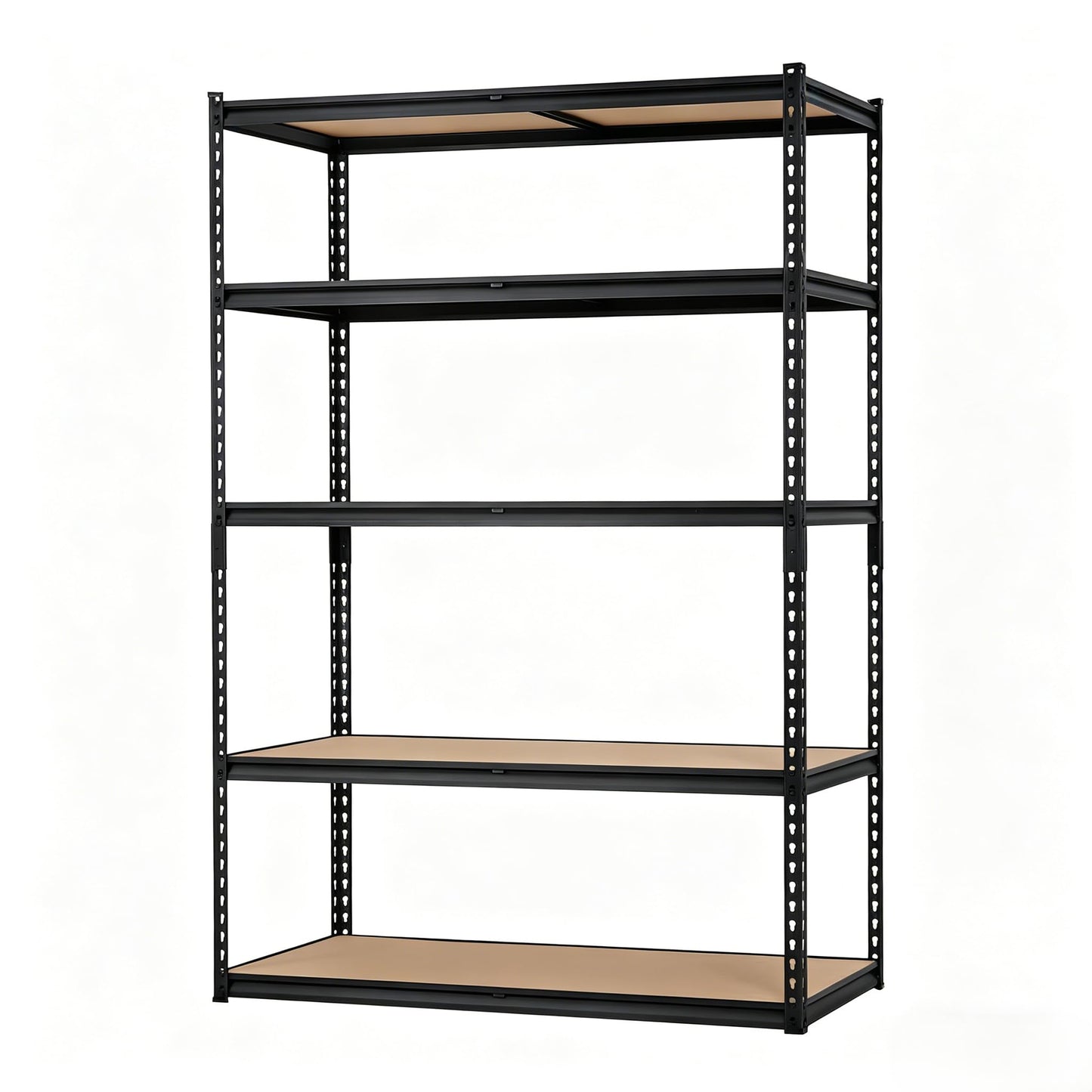 SierraSquad Storage Shelving Unit, 5-Tier Garage Storage Shelves, Metal Adjustable Storage Shelving for Kitchen Pantry Basement Bathroom Laundry, 2500 LBS, 48" L x 24" W x 72" H