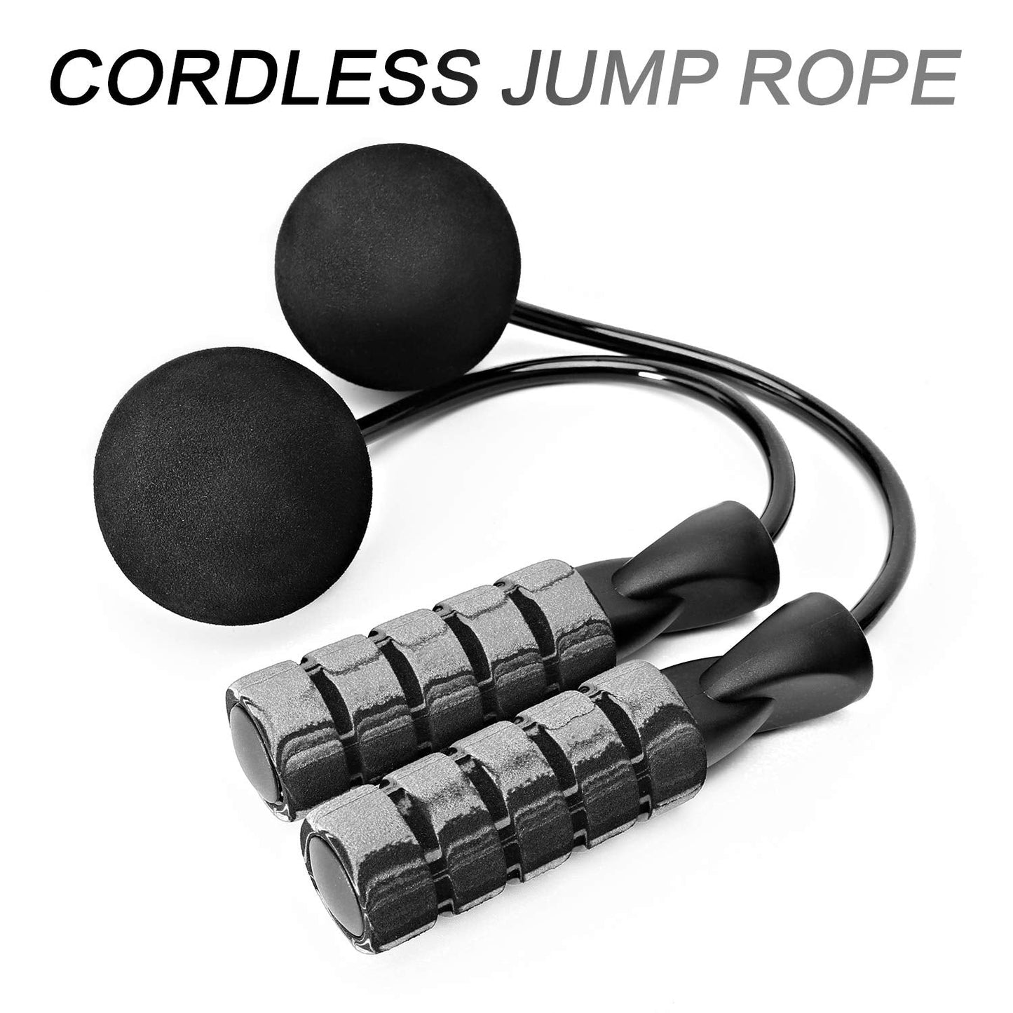 APLUGTEK Jump Rope, Training Ropeless Skipping Rope for Fitness, Adjustable Weighted Cordless Jump Rope for Men and Women