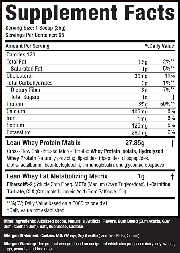 Musclesport Lean Whey Revolution??Protein Powder - Whey Protein Isolate - Low Calorie, Low Carb, Low Fat, Incredible Flavors - 25g Protein per Scoop - 5lb Chocolate Ice Cream