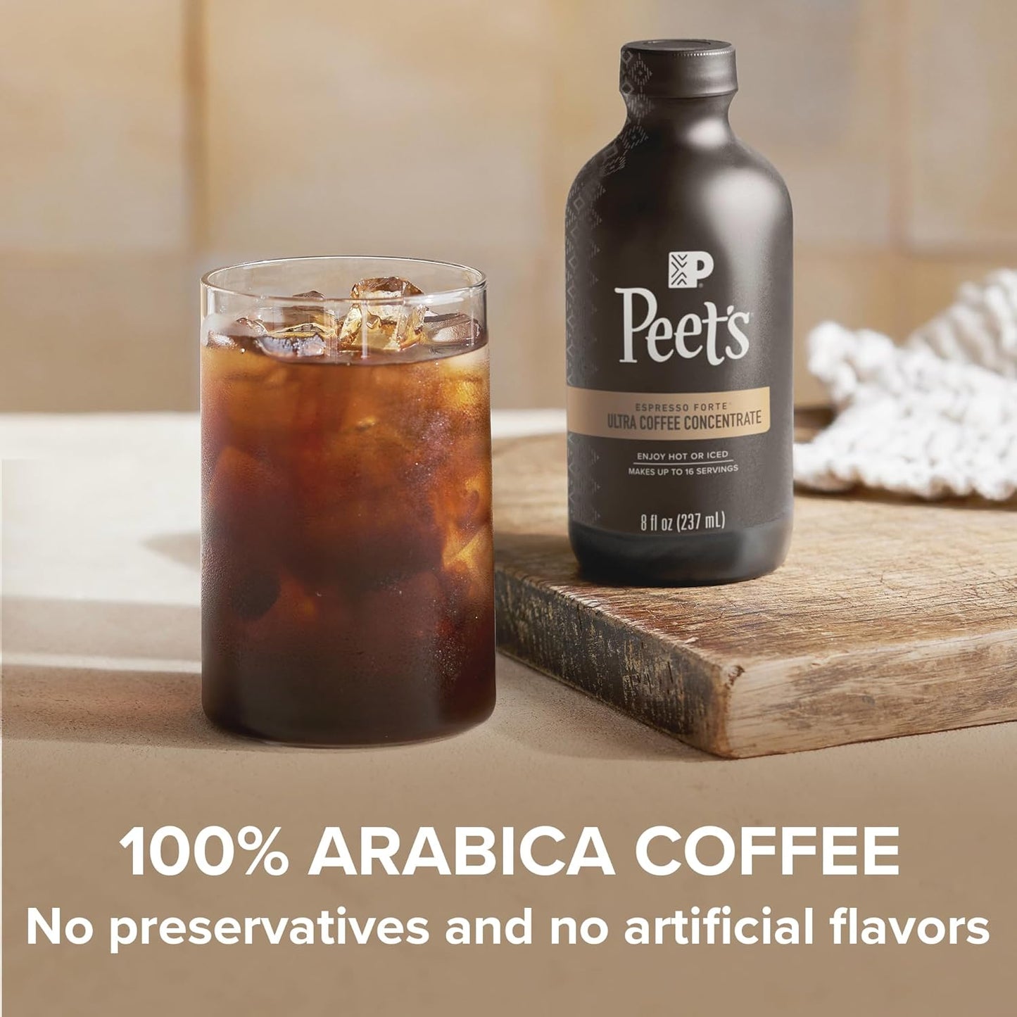 Peet's Coffee Ultra Coffee Concentrate - Instant Hot, Cold Brew or Iced Coffee, 100% Arabica, 8 Fl Oz