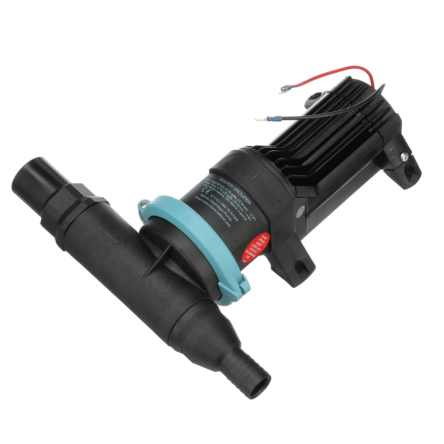 Whale Gulper Grouper MK2 Pump (12V) - Fishbox Discharge Pump. No Filter, No Clogging, No Motor Burn Out - Just Reliable Waste Management, BP4672