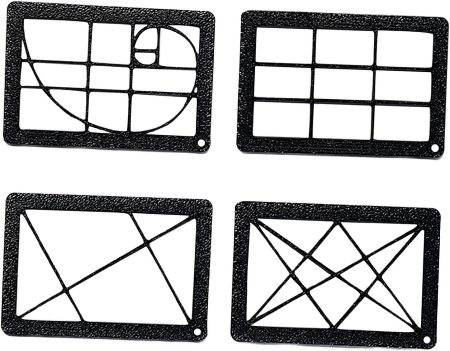 BWOFJGWH 4Pcs with Chain Sturdy Proportion Ruler Compact Composition Viewfinder for Sketching Viewer Painting, pp