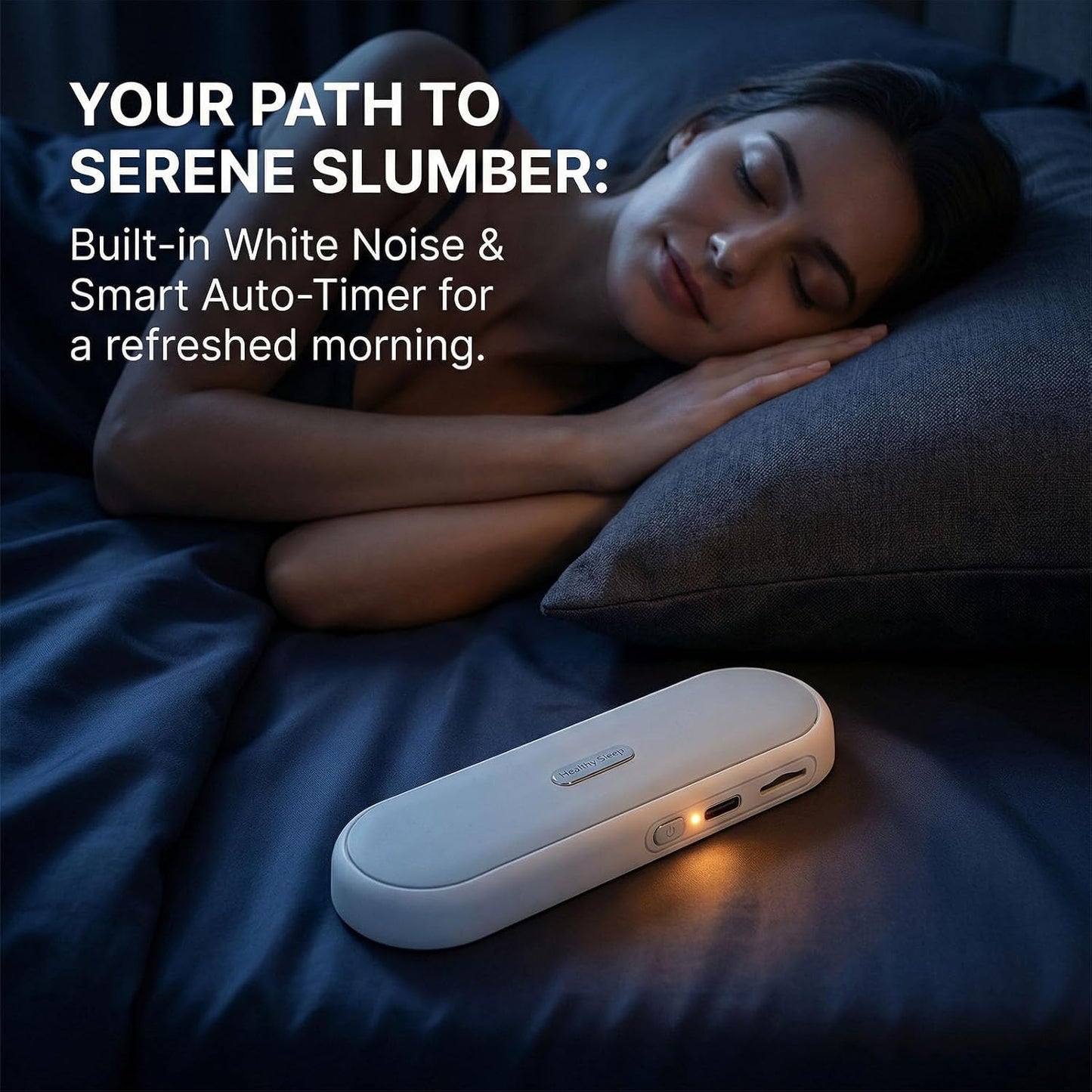 LICAEVEY 400mAh Under Pillow Speaker for Sleeping, Portable White Noise Machine with Bluetooth & Smart Sleep Timer