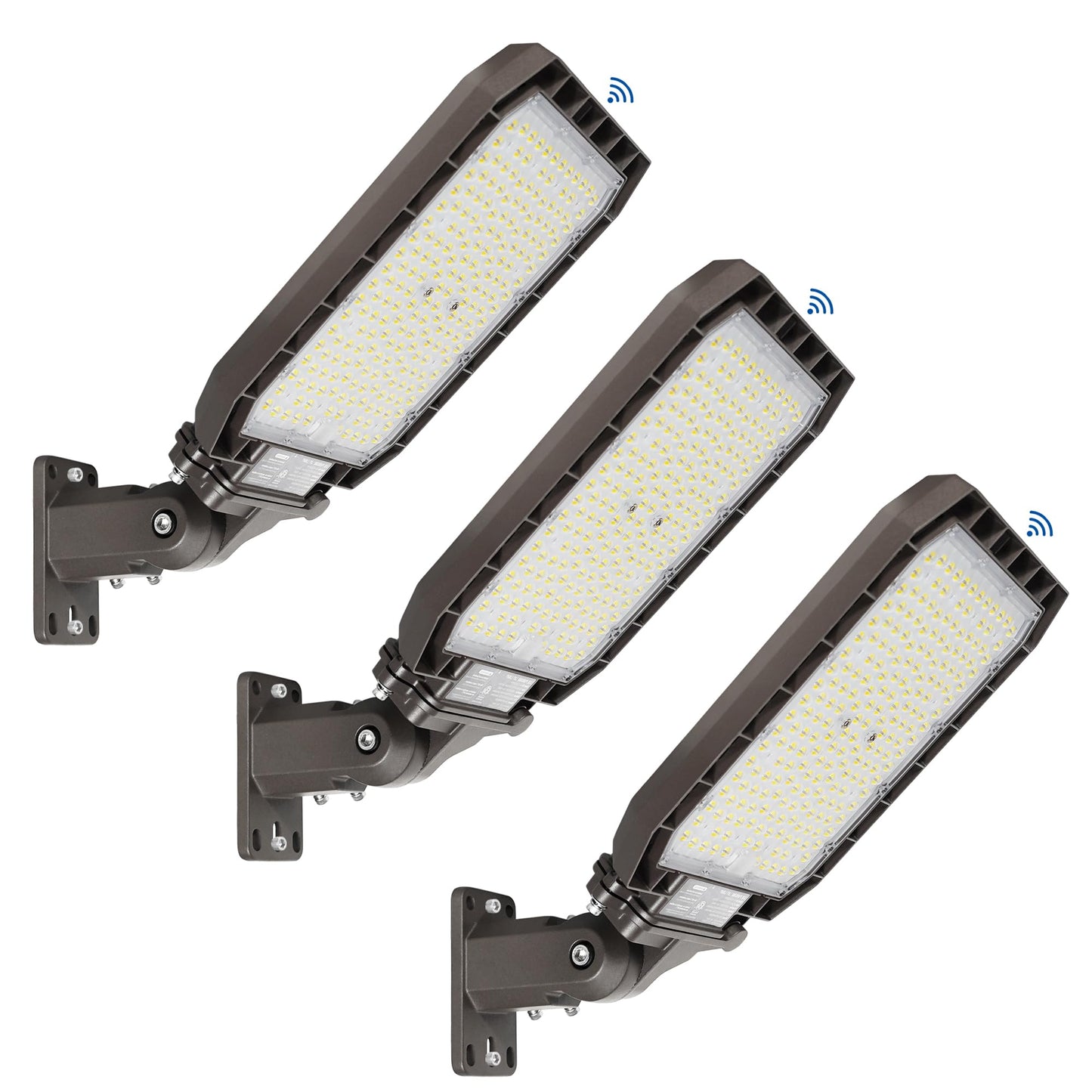 LTBLIGHT 3-Pack LED Parking Lot Light, 200W 30000LM 3CCT Adjustable, Dusk to Dawn Photocell Sensor, Waterproof Outdoor Pole Lights for Commercial Roadway Warehouse