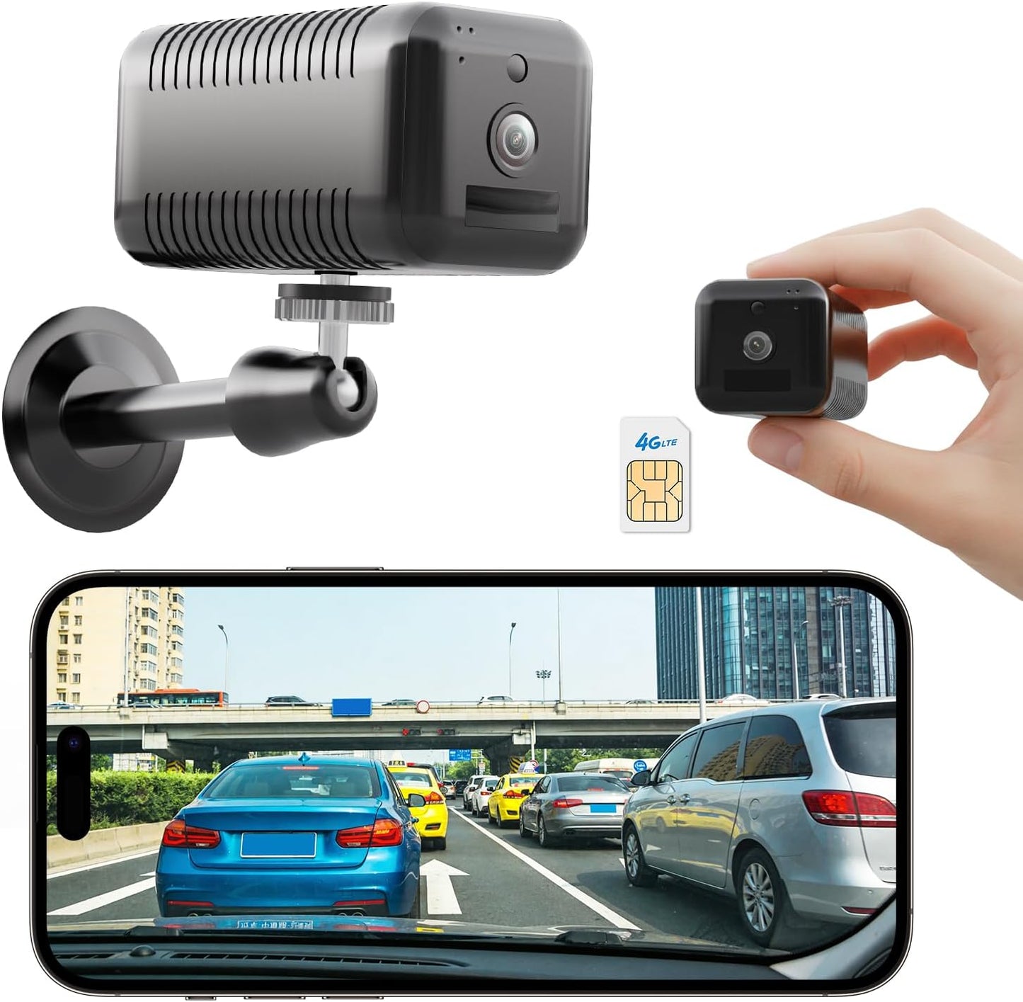 runofast 4G 2K 2-Way LTE Cellular Camera Indoor, Portable No WiFi Security Camera with Radar Motion Sensor, Indoor