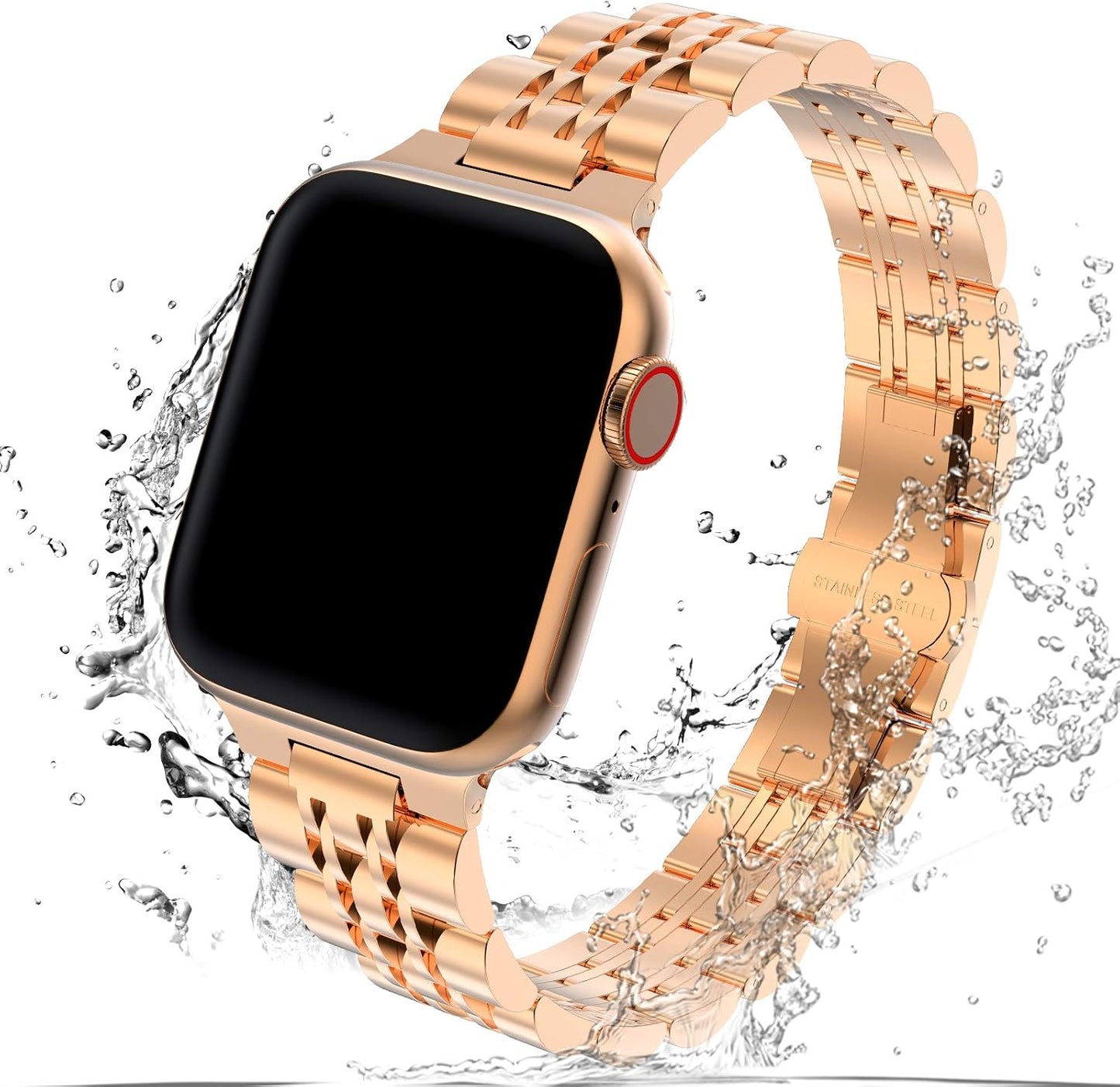 38mm 40mm 41mm 42mm 44mm 45mm 7/6/5/4/3/2/1 CTYBB Compatible with Apple Watch Band for Women, Rhinestone Metal Jewelry