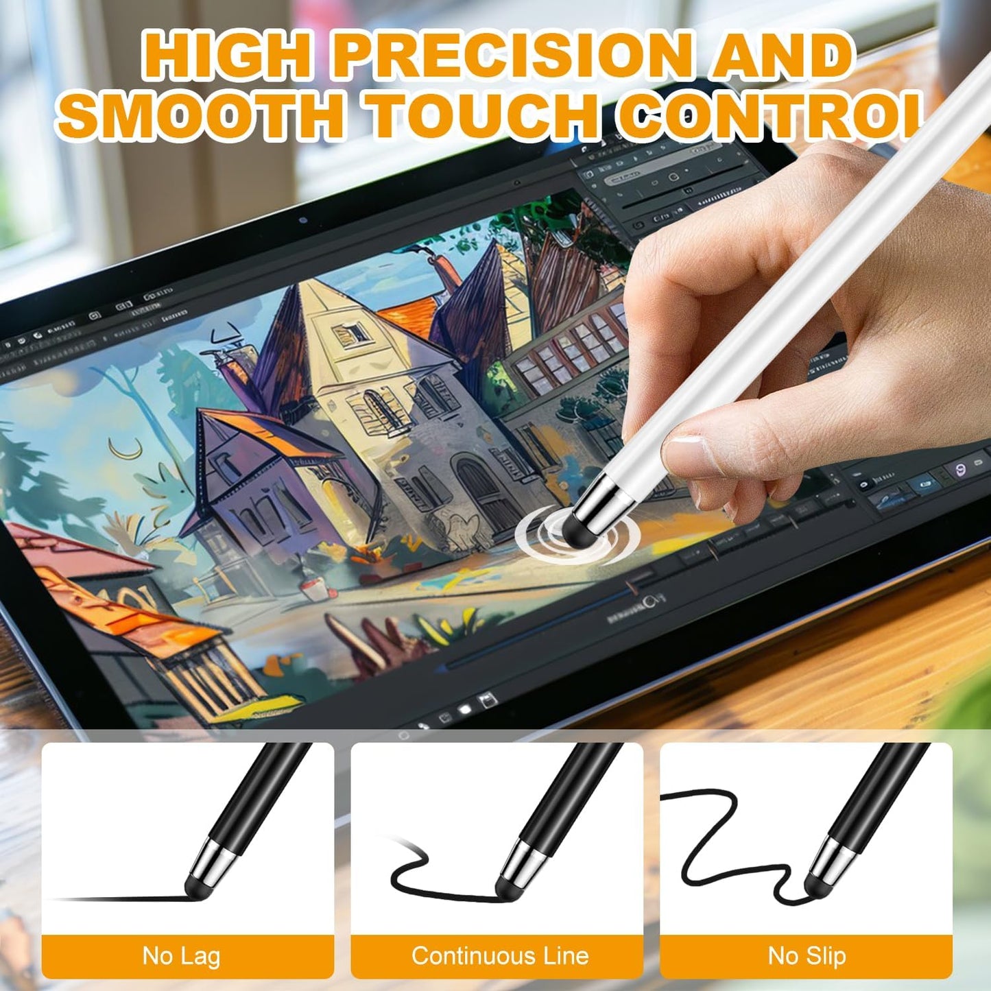 Acempire (10 2-in-1 Stylus Pcs), Stylus Pen for Touchscreen, High Precision and Sensitivity, Suitable