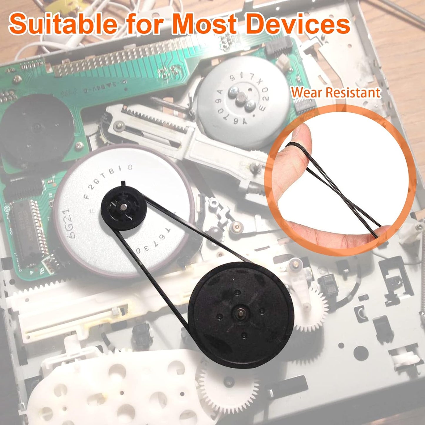 100 Cassette Cassette 40-135 MM, 50 1 MM 50 4 MM Pcs Recorder Rubber Belts - Recorder Repair Maintenance Mix Flat Tape