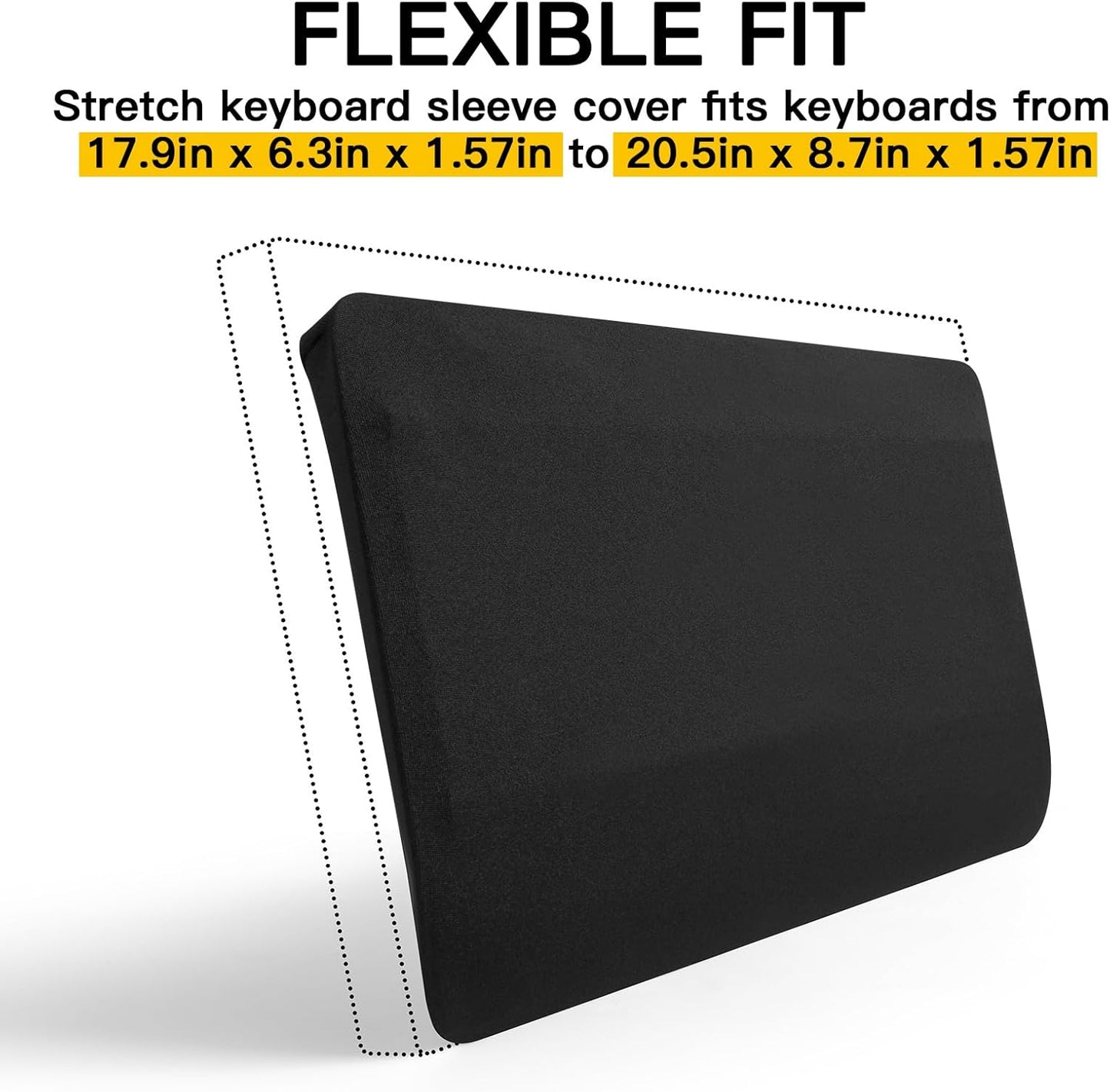 CaSZLUTION 17.9" 6.3" 20.5" 8.7", Keyboard Dust Cover, Covers Standard and Full-Size Mechanical Gaming Keyboards